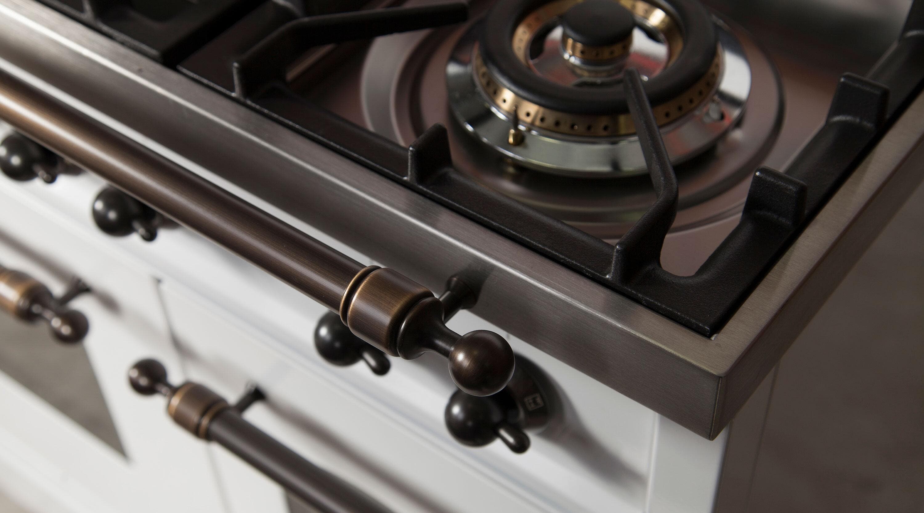 Ilve UPN120FDMPBYLP Liquid Propane In White W/ Bronze Trim