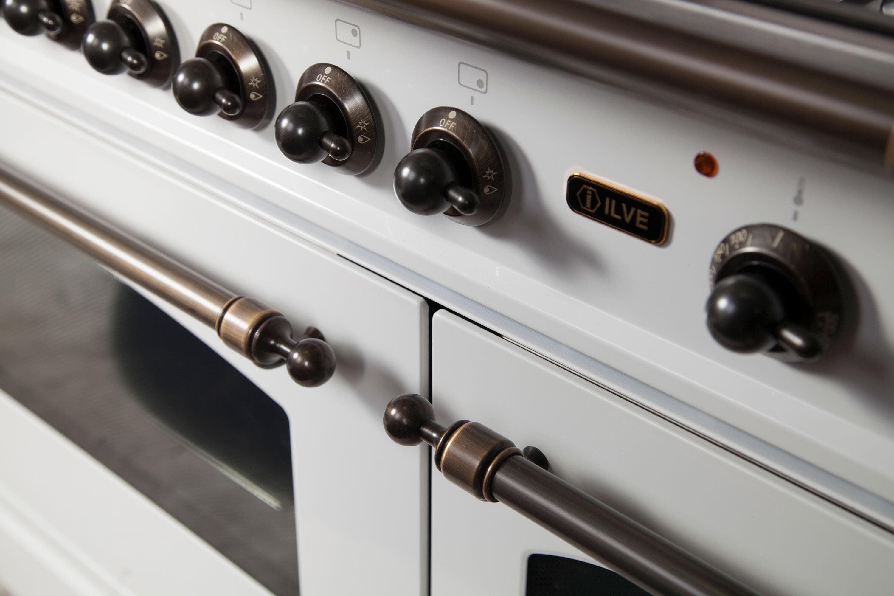 Ilve UPN120FDMPBYLP Liquid Propane In White W/ Bronze Trim
