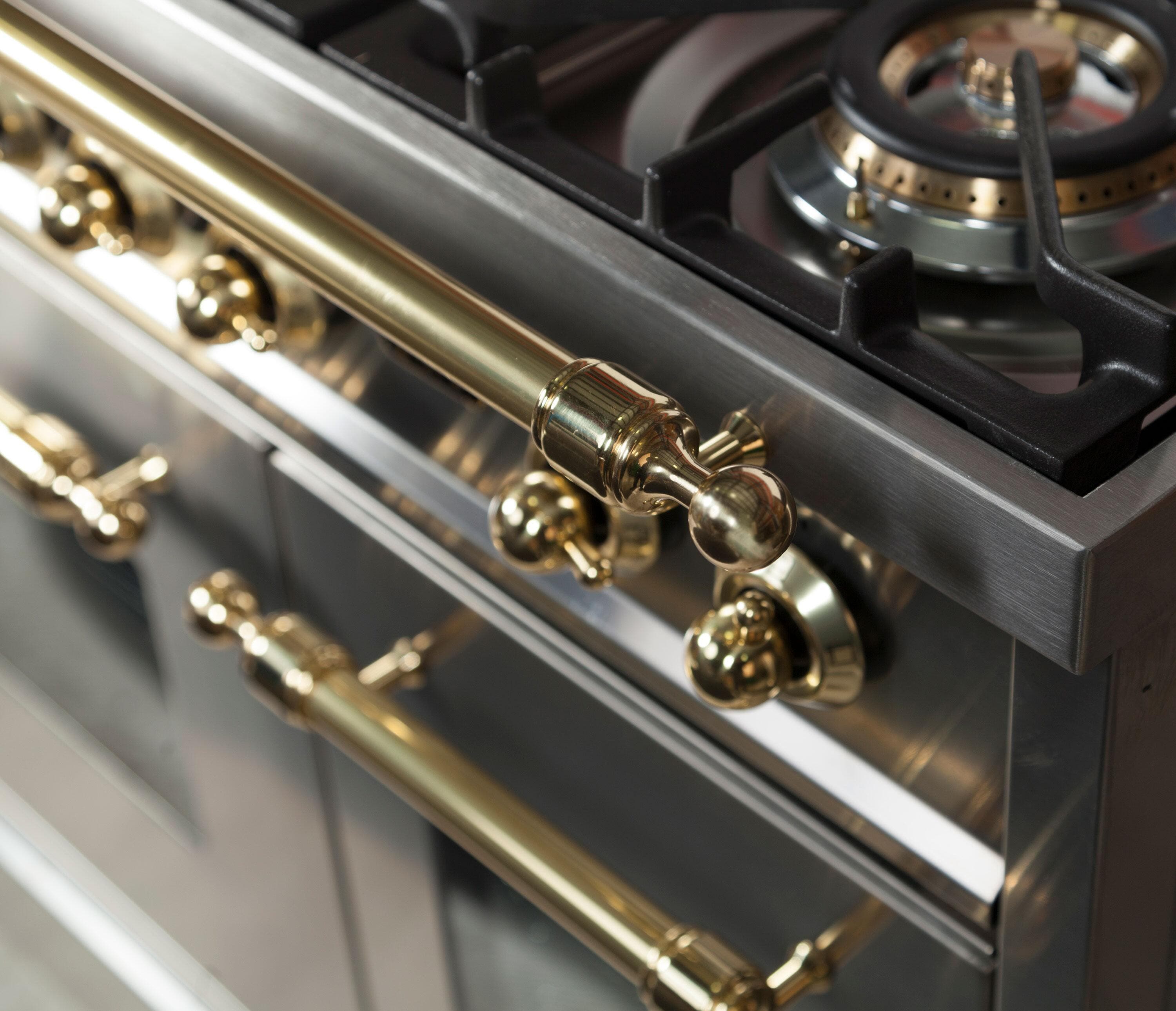 Ilve UPN120FDMPILP Liquid Propane In Stainless Steel W/ Brass Trim