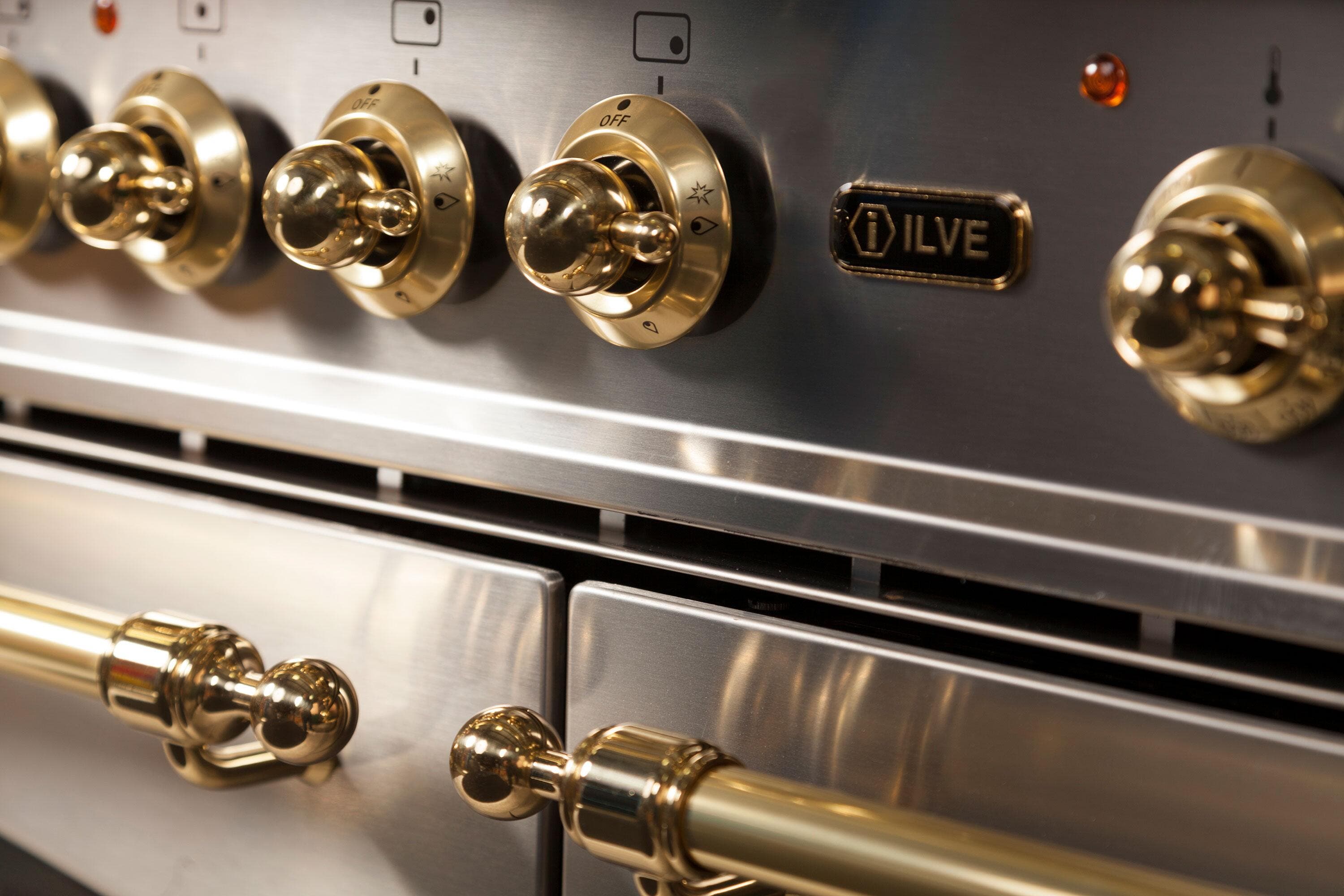 Ilve UPN120FDMPILP Liquid Propane In Stainless Steel W/ Brass Trim