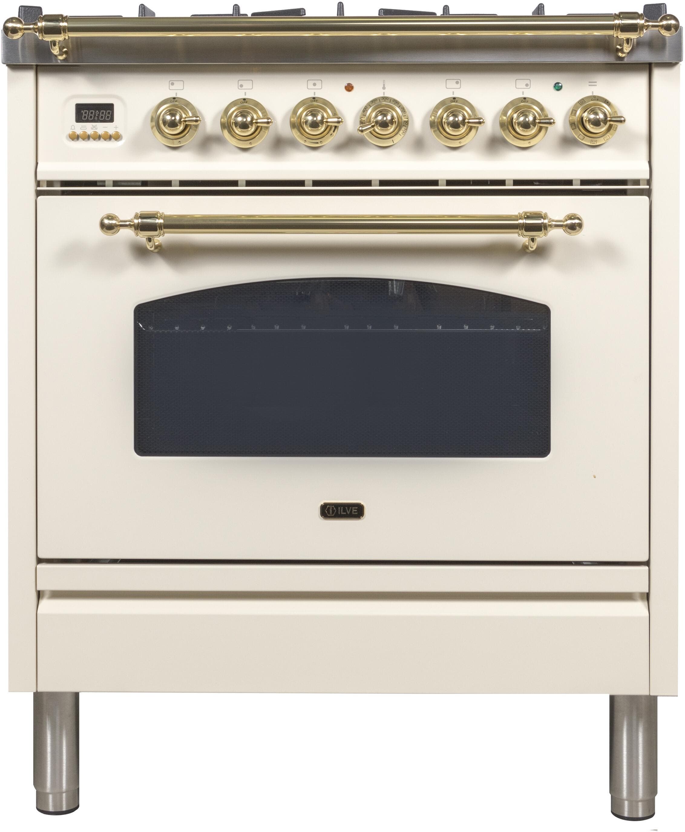 Ilve UPN76DMPALP Liquid Propane In Antique White W/ Brass Trim