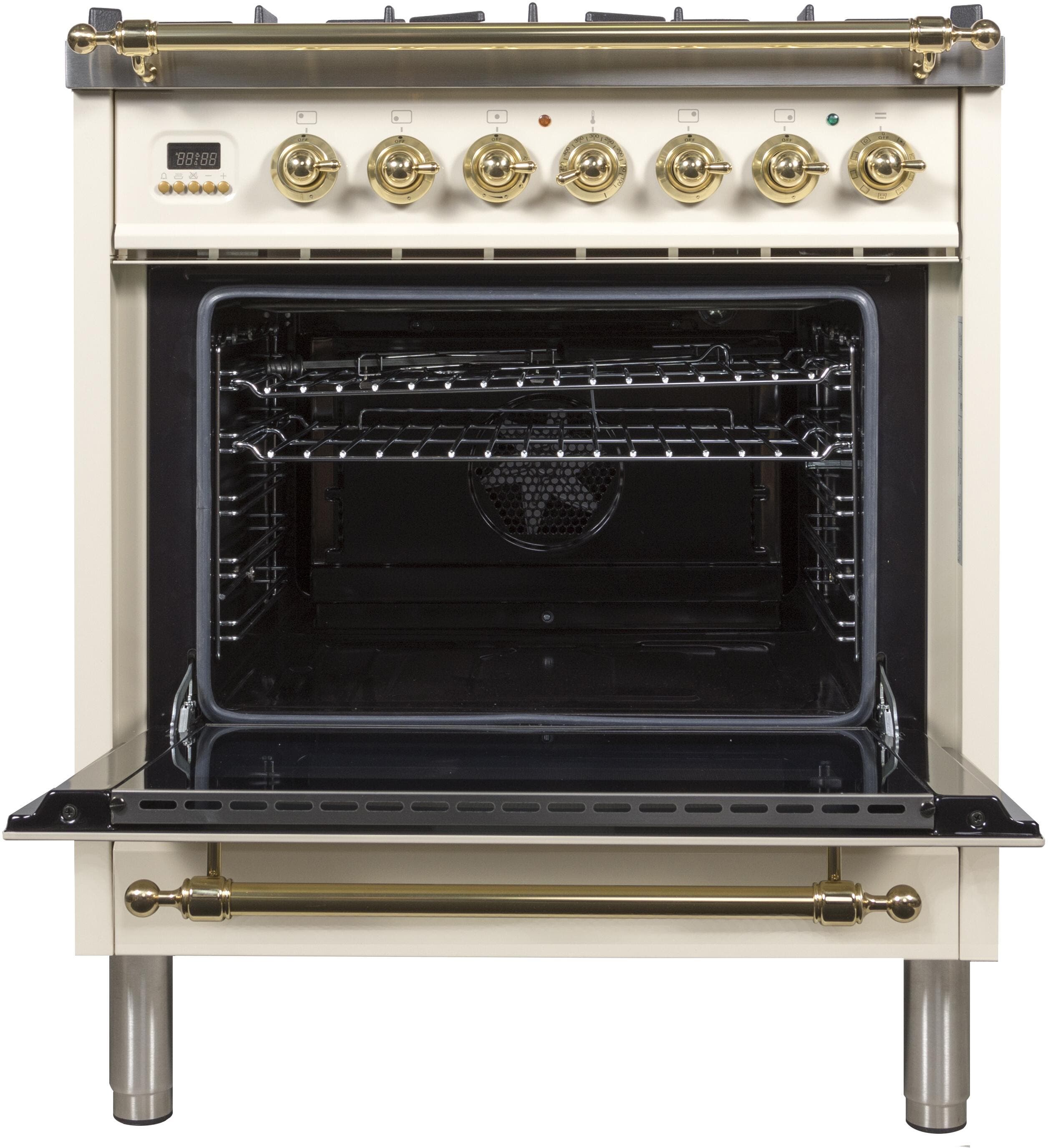 Ilve UPN76DMPALP Liquid Propane In Antique White W/ Brass Trim