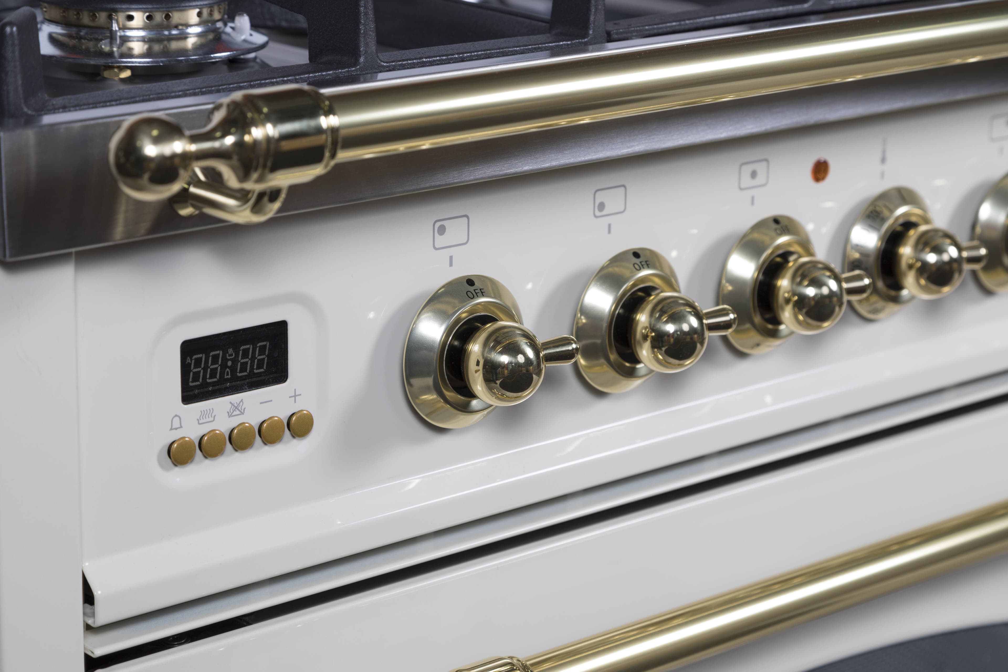 Ilve UPN76DMPALP Liquid Propane In Antique White W/ Brass Trim