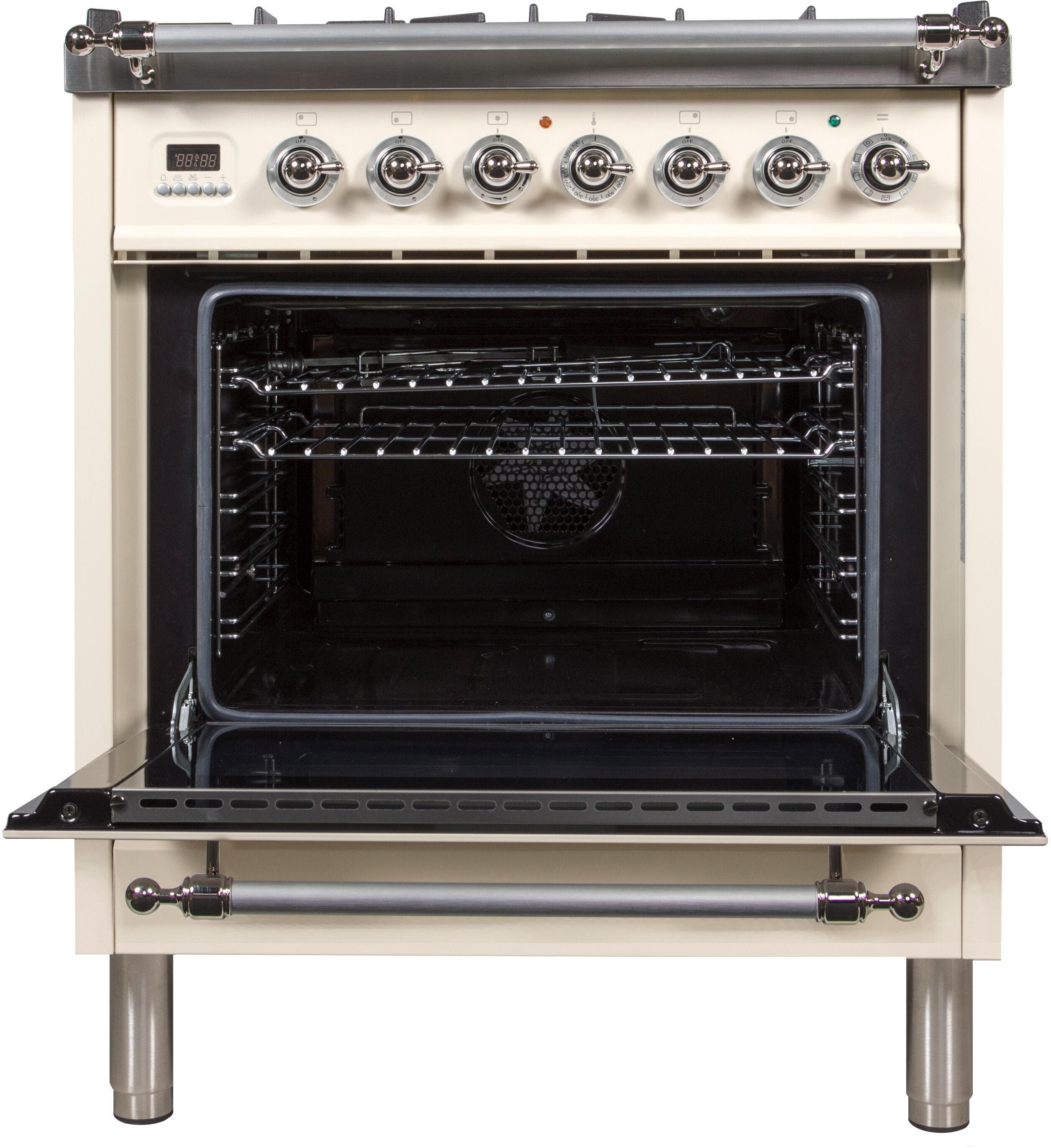 Ilve UPN76DMPAXLP Liquid Propane In Antique White W/ Chrome Trim
