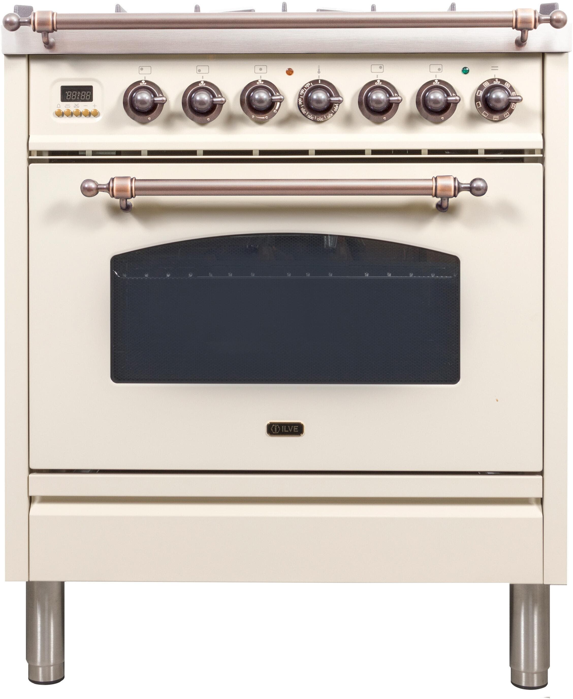 Ilve UPN76DMPAYLP Liquid Propane In Antique White W/ Bronze Trim