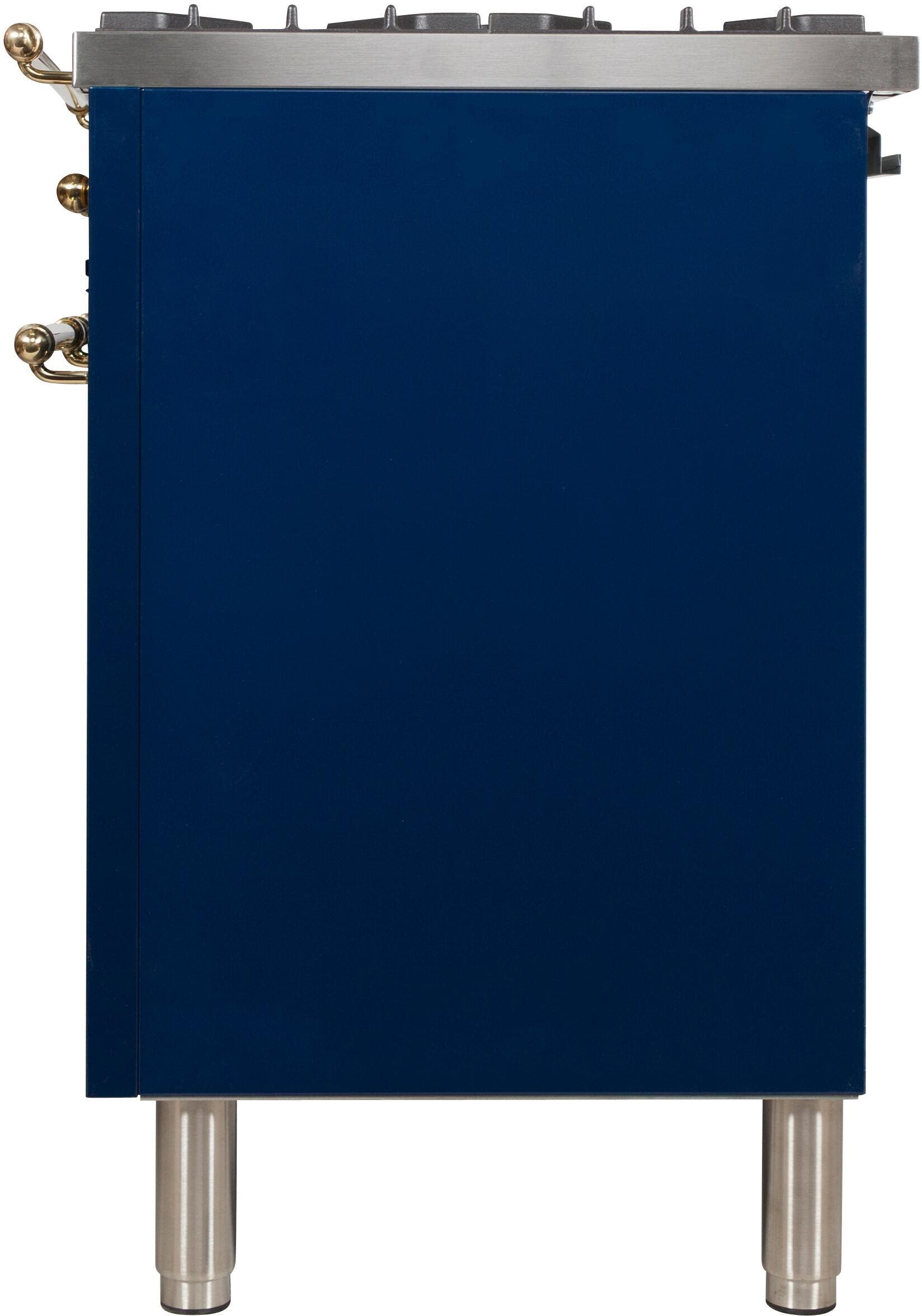 Ilve UPN76DMPBLLP Liquid Propane In Midnight Blue W/ Brass Trim