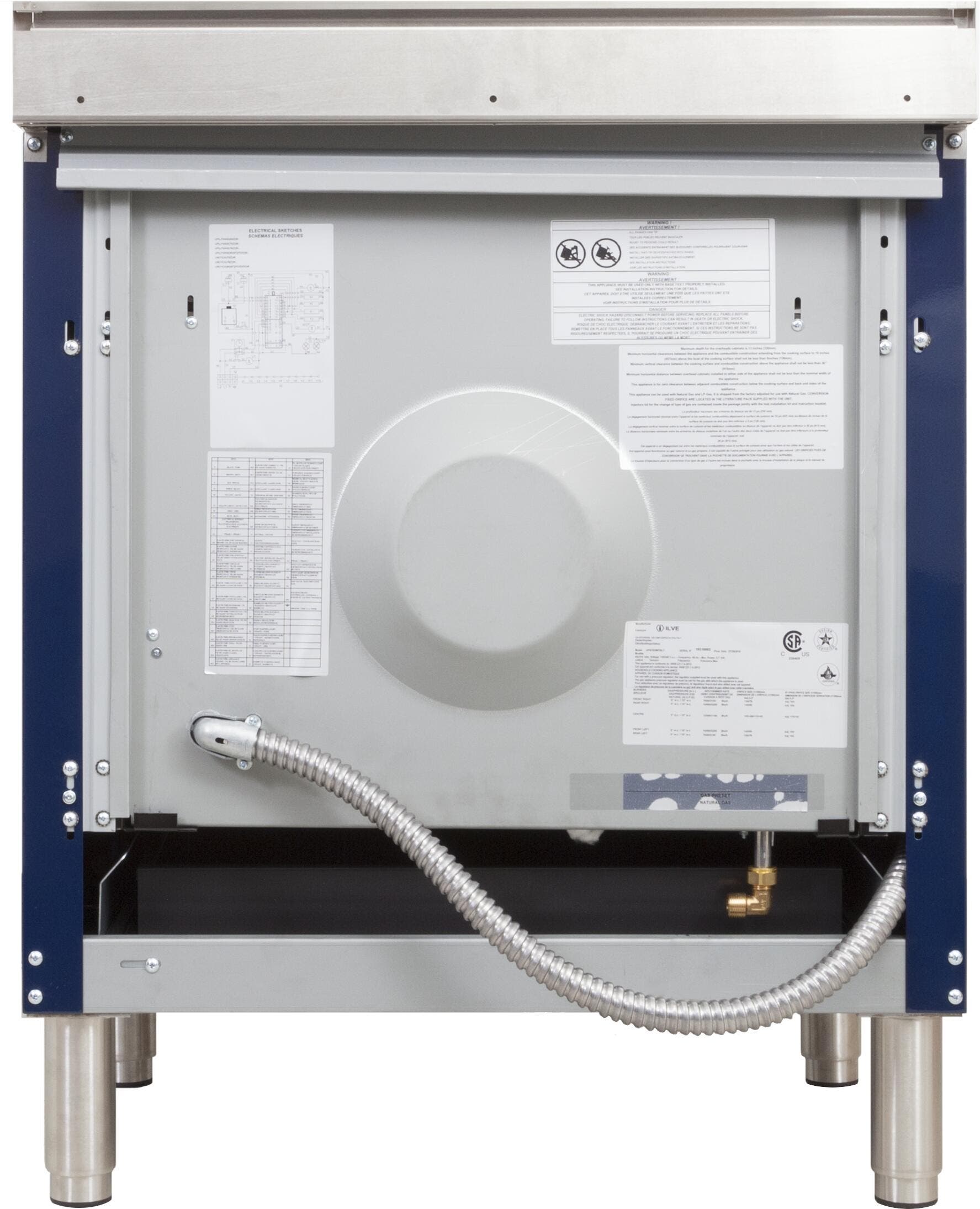 Ilve UPN76DMPBLLP Liquid Propane In Midnight Blue W/ Brass Trim
