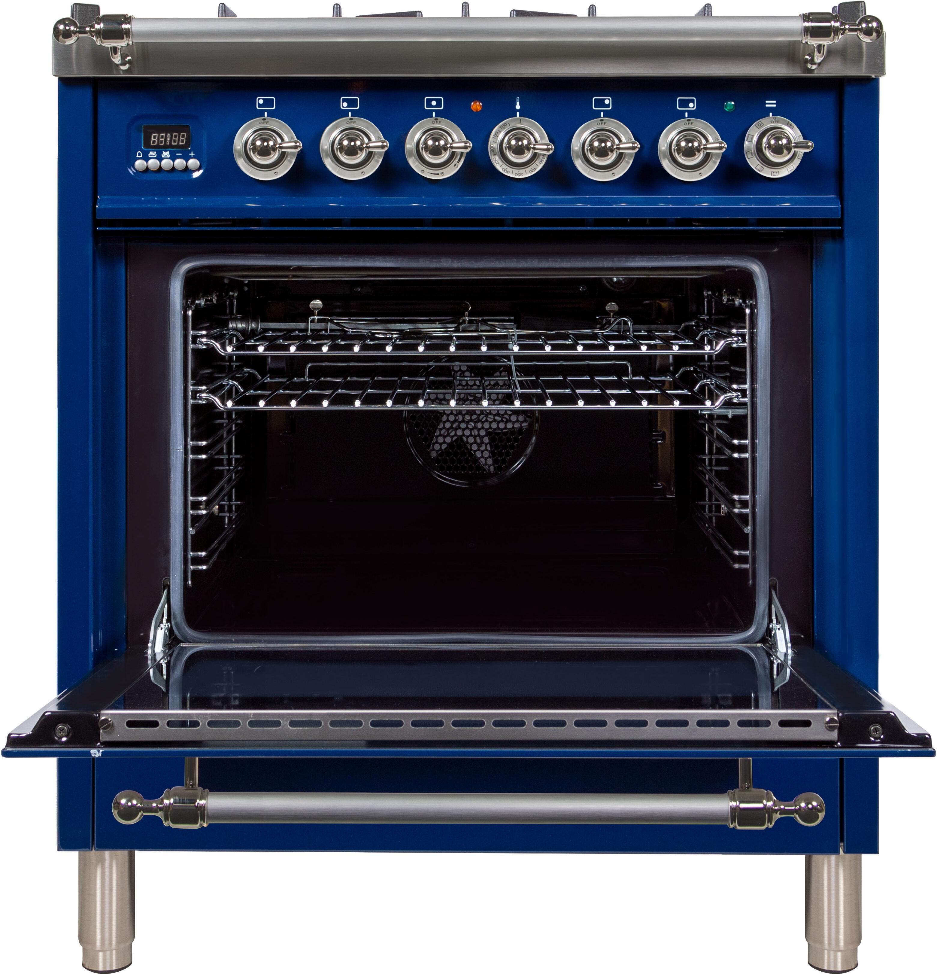 Ilve UPN76DMPBLXLP Liquid Propane In Midnight Blue W/ Chrome Trim