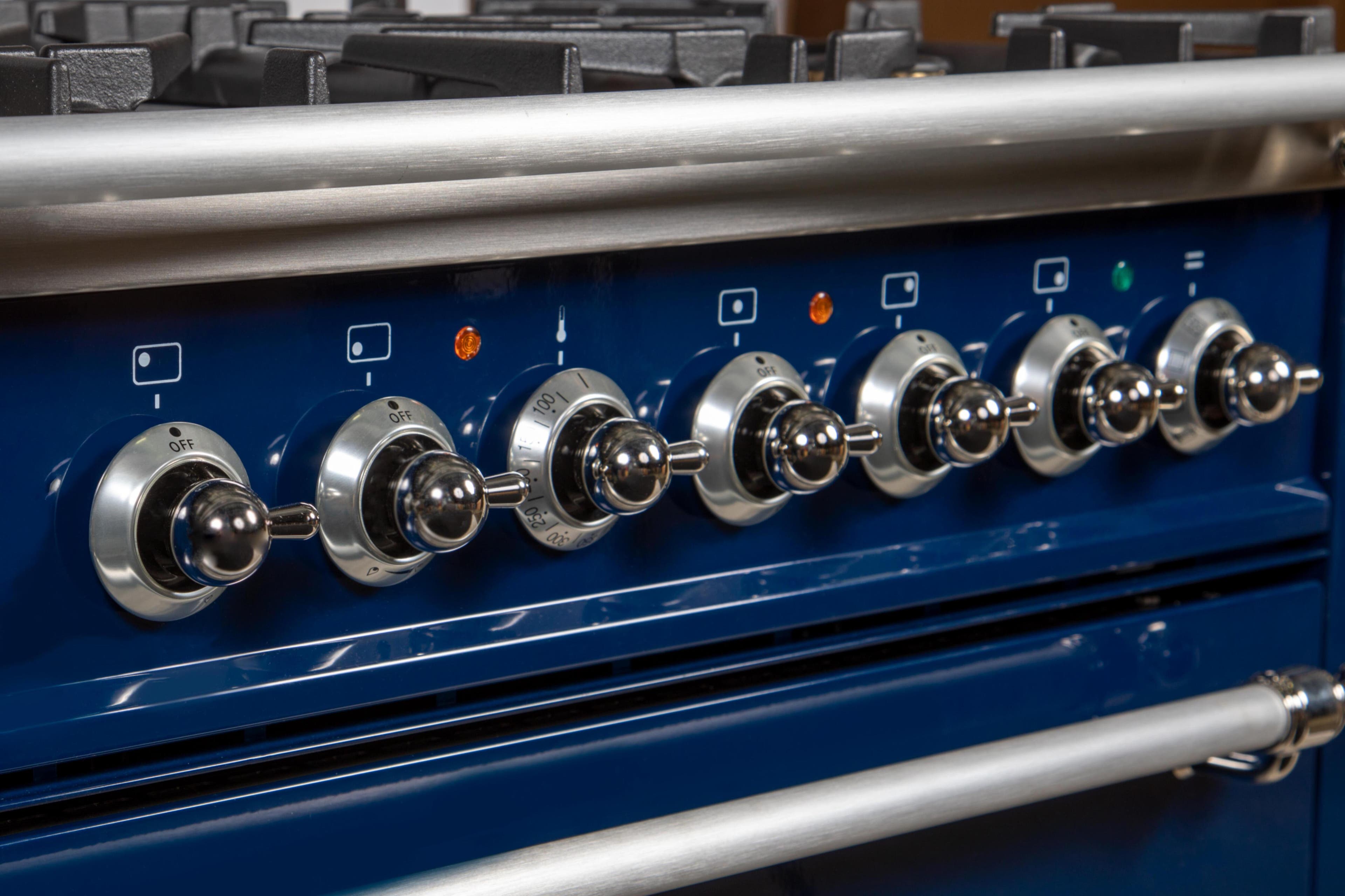 Ilve UPN76DMPBLXLP Liquid Propane In Midnight Blue W/ Chrome Trim
