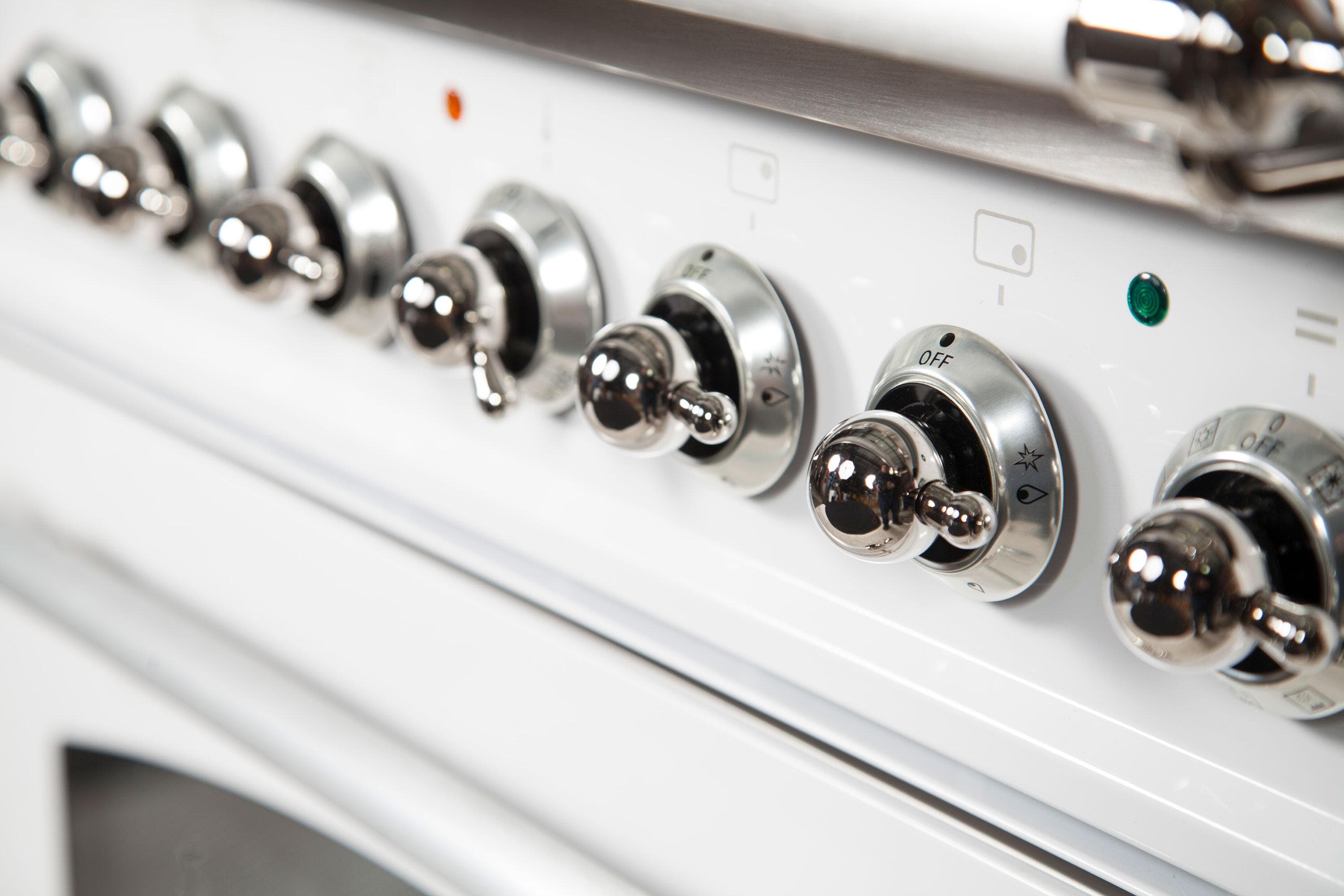Ilve UPN76DMPBXLP Liquid Propane In White W/ Chrome Trim