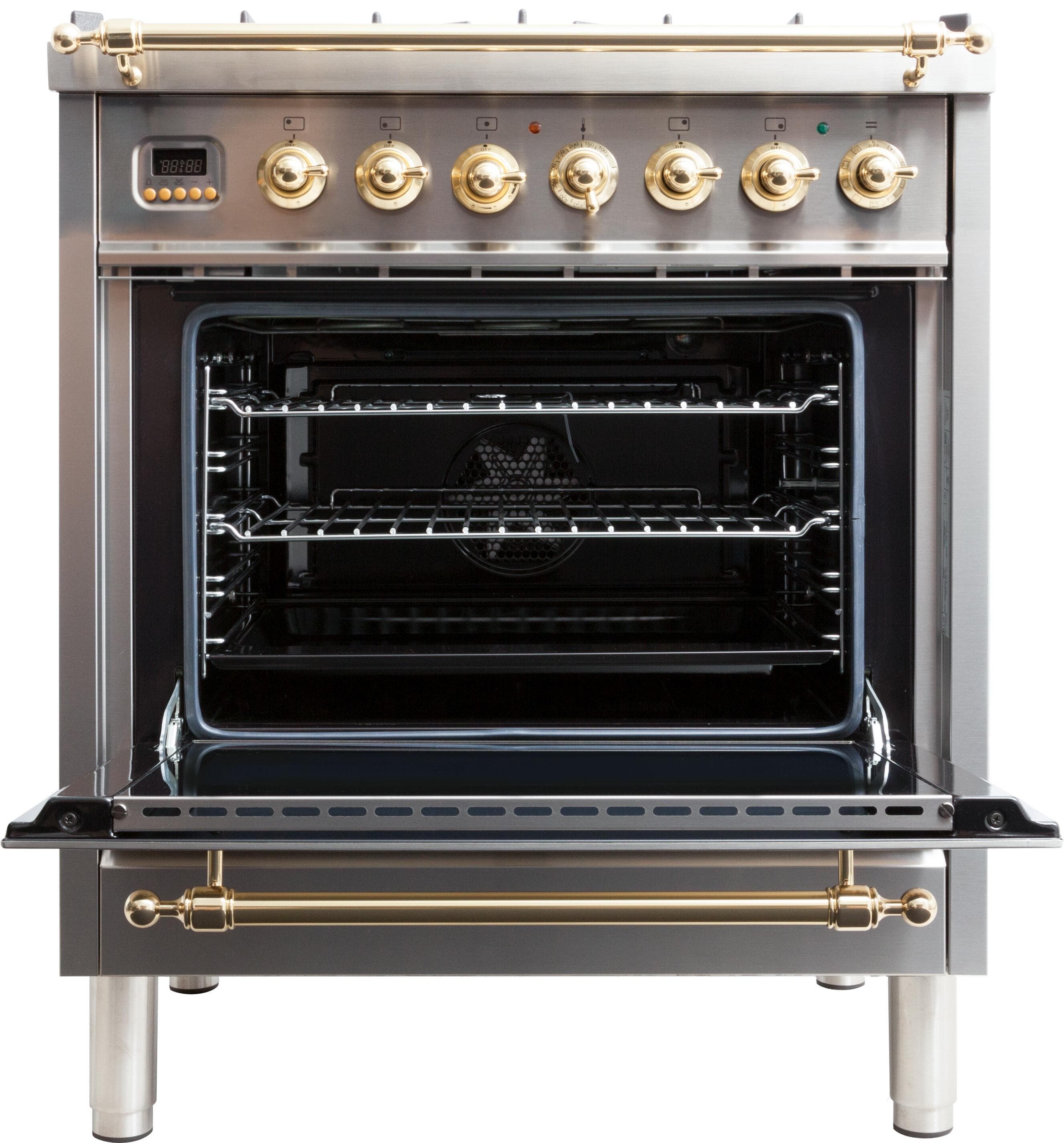 Ilve UPN76DMPILP Liquid Propane In Stainless Steel W/ Brass Trim