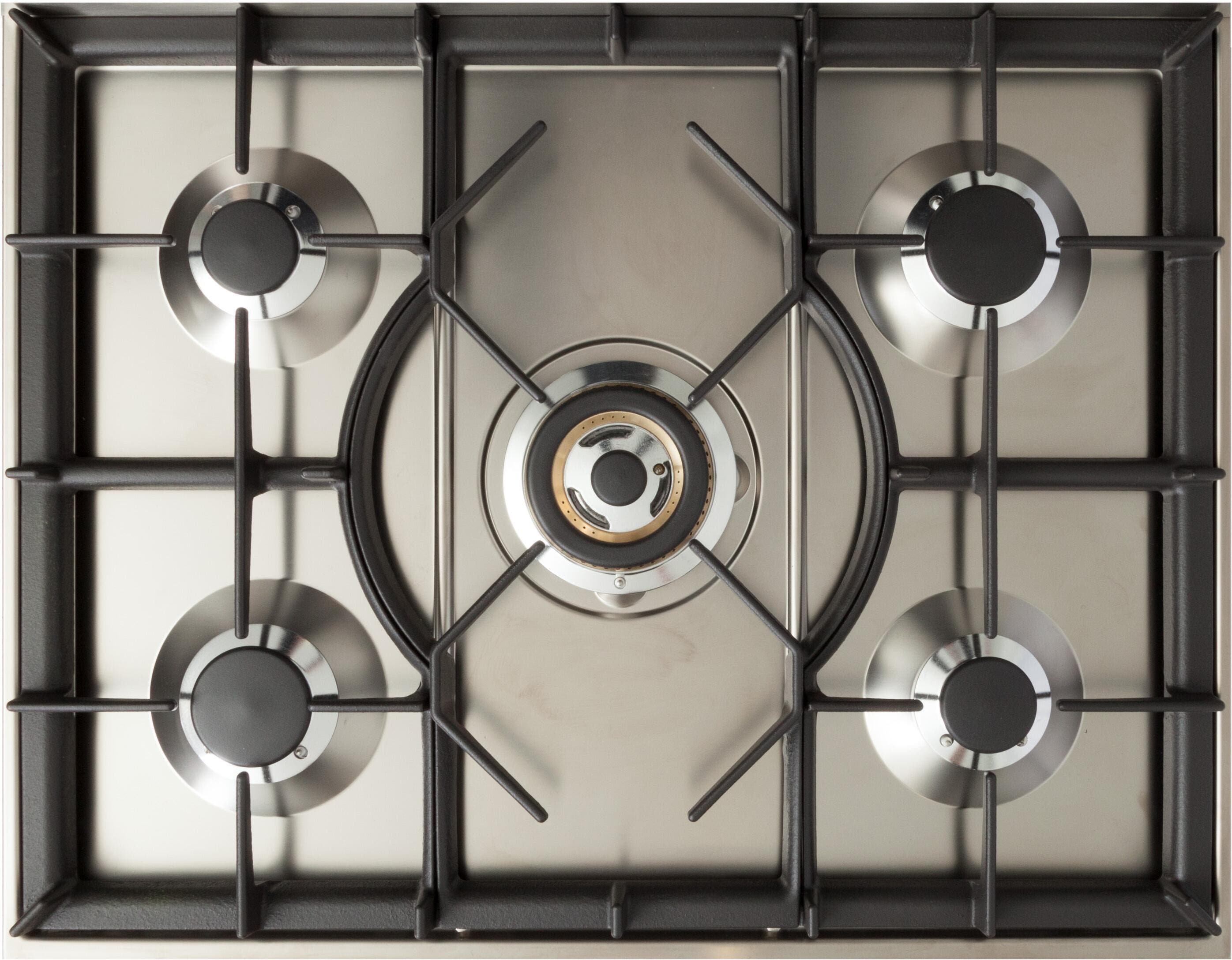 Ilve UPN76DMPIYLP Liquid Propane In Stainless Steel W/ Bronze Trim