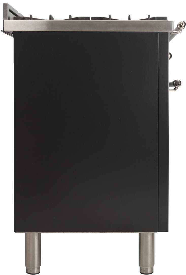 Ilve UPN76DMPMXLP Liquid Propane In Matte Graphite W/ Chrome Trim