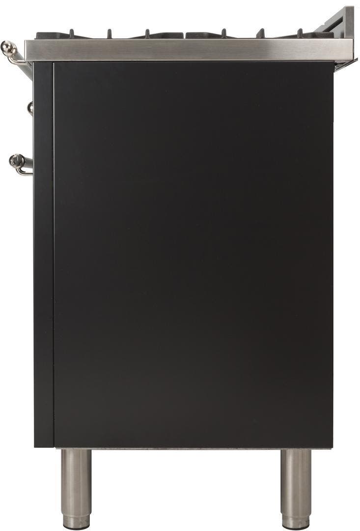 Ilve UPN76DMPMXLP Liquid Propane In Matte Graphite W/ Chrome Trim
