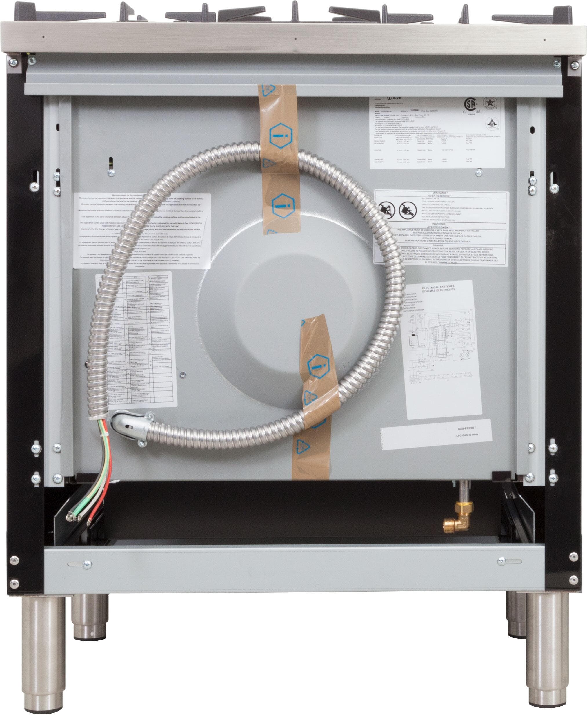 Ilve UPN76DMPMXLP Liquid Propane In Matte Graphite W/ Chrome Trim
