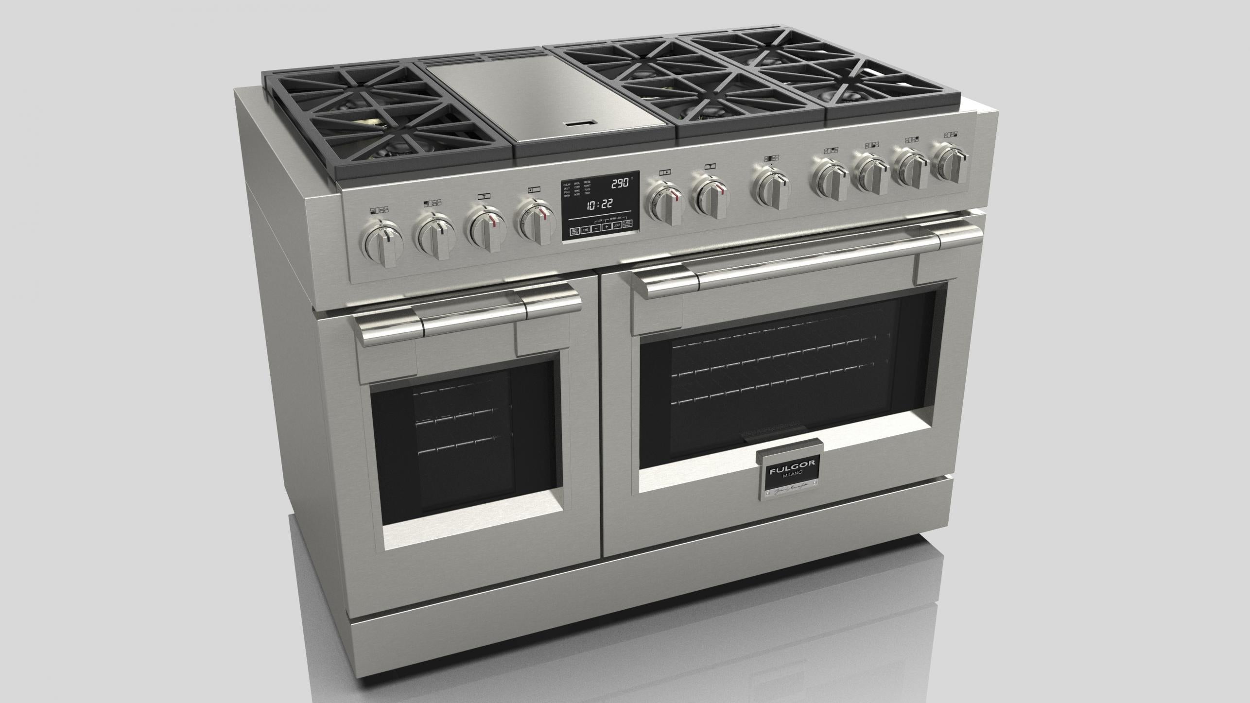 Fulgor Milano F6PDF486GS1 48 Inch Dual Fuel Pro Range: STAINLESS