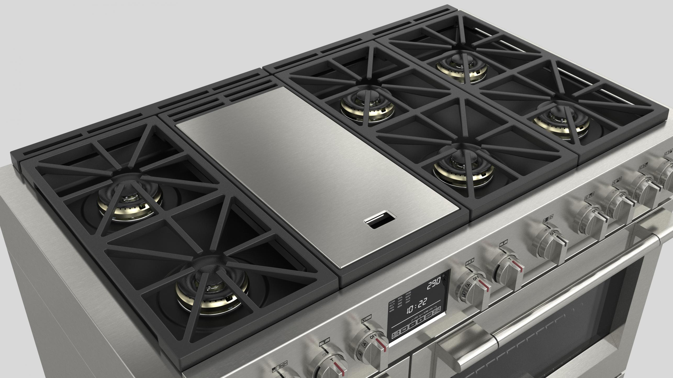 Fulgor Milano F6PDF486GS1 48 Inch Dual Fuel Pro Range: STAINLESS