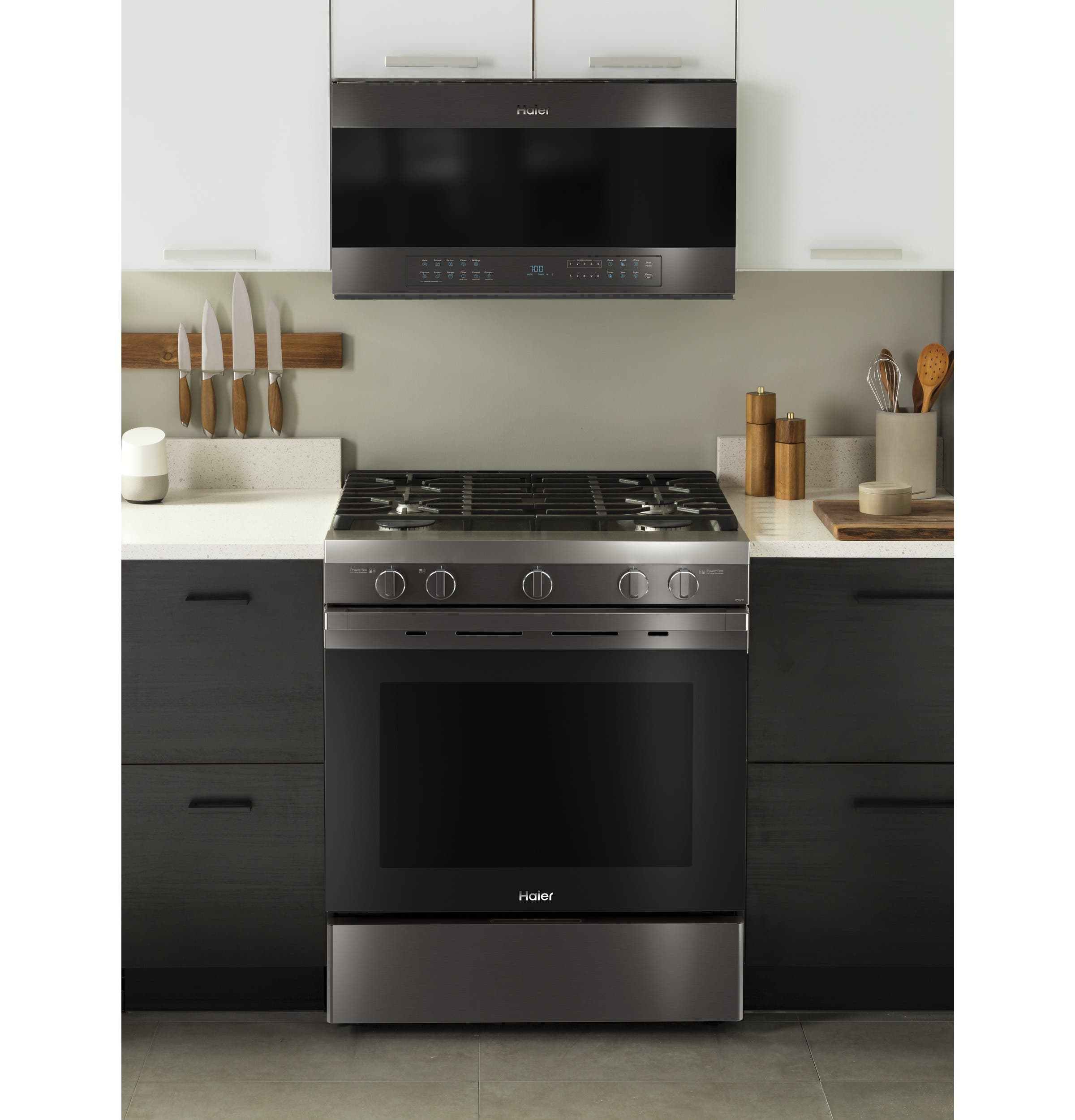 Haier QGSS740BNTS Black Stainless Steel, Fingerprint Resistant