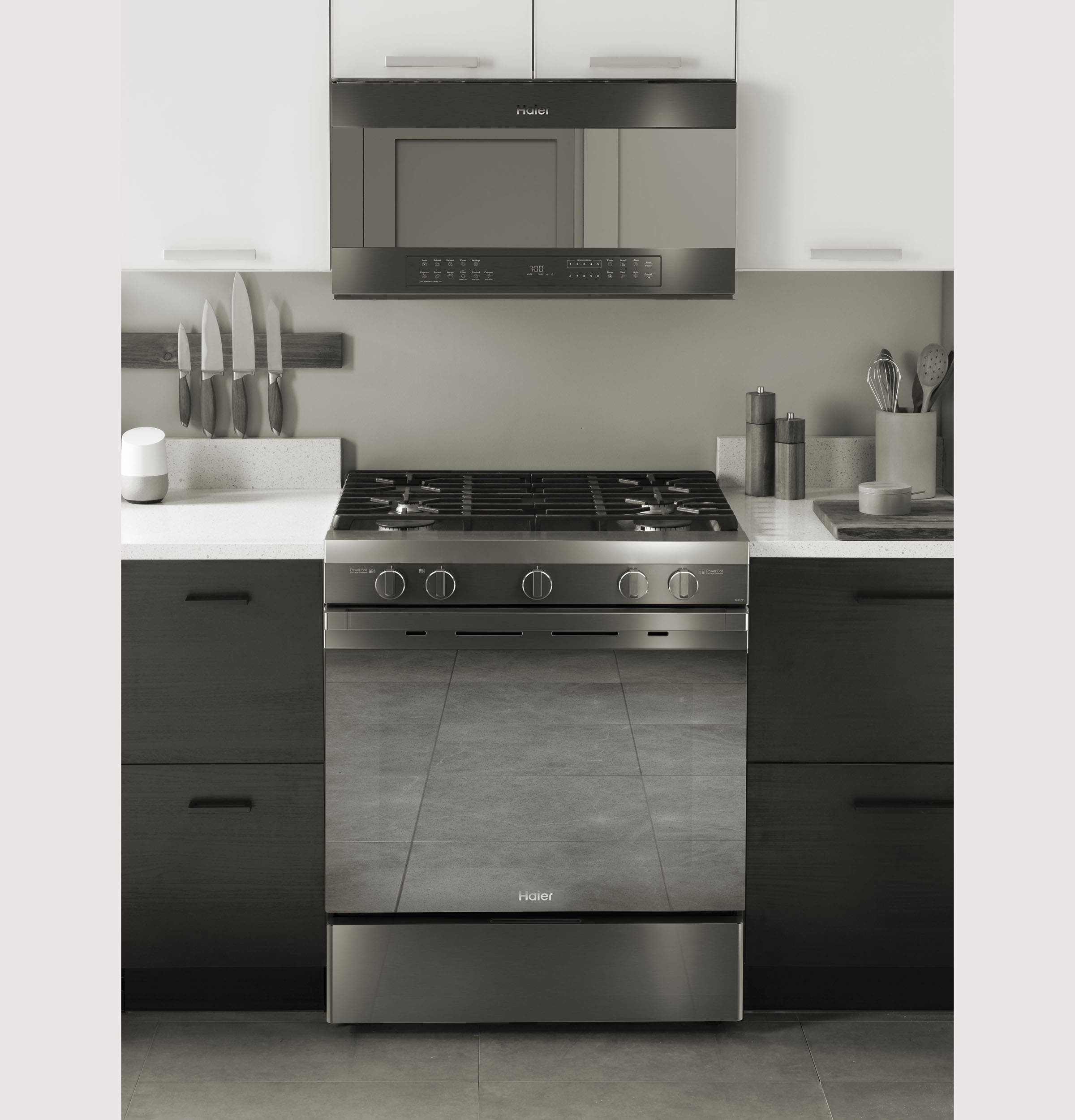 Haier QGSS740BNTS Black Stainless Steel, Fingerprint Resistant