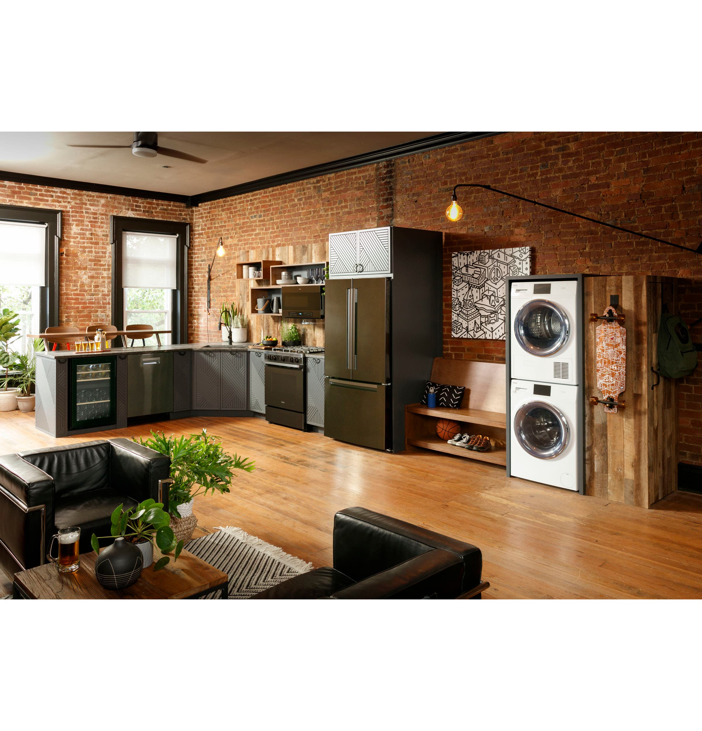 Haier QGSS740BNTS Black Stainless Steel, Fingerprint Resistant