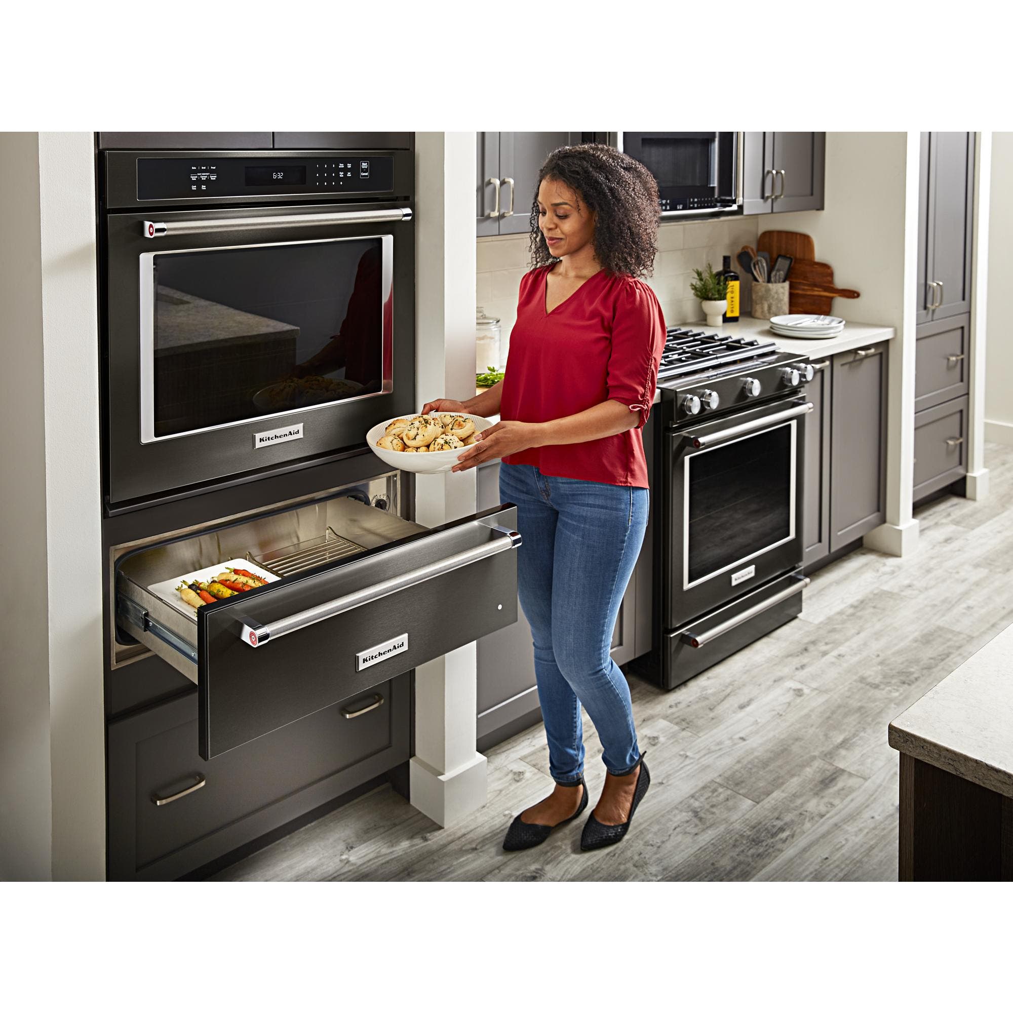 KitchenAid KOSE507EBS Black Stainless Steel, Print Shield