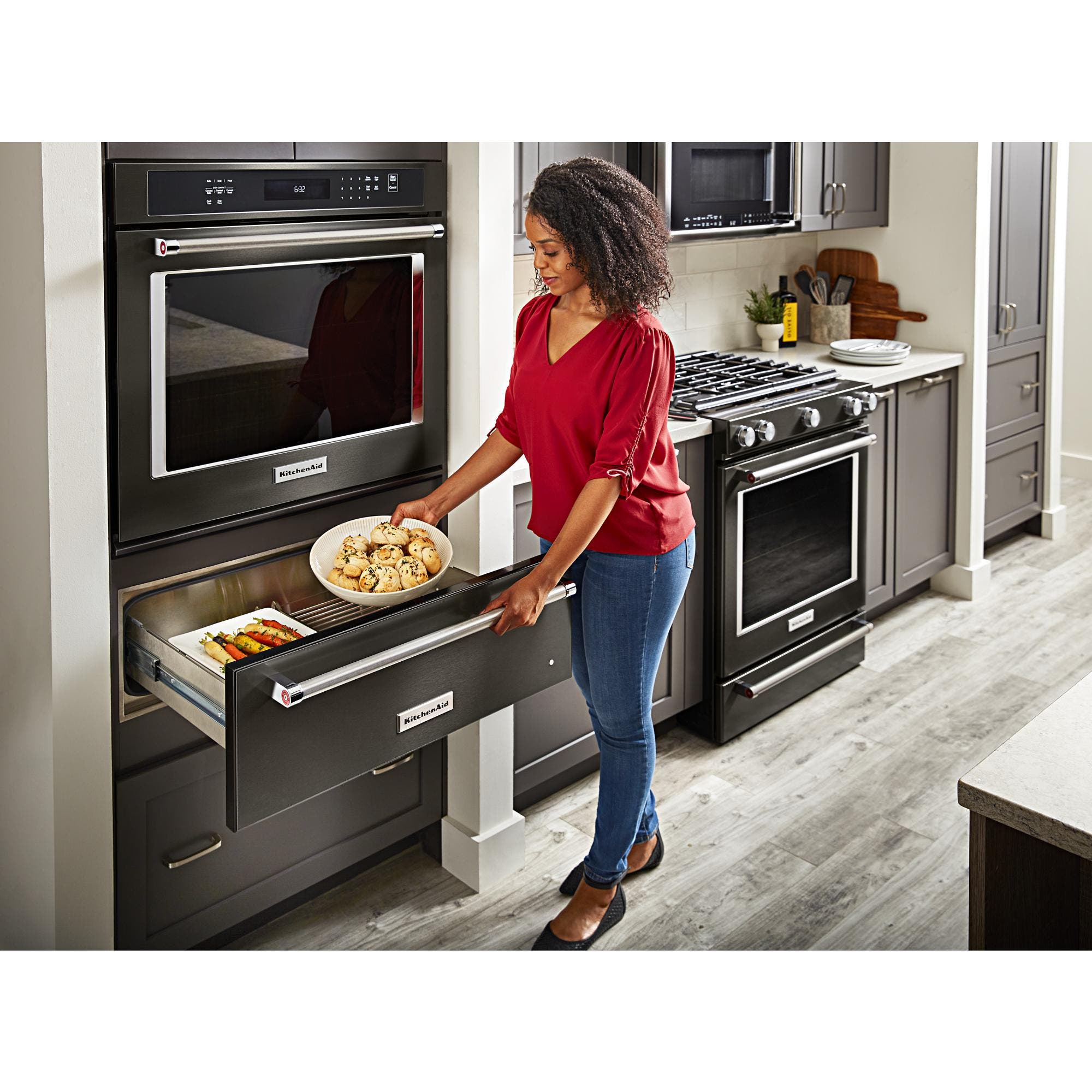 KitchenAid KOSE507EBS Black Stainless Steel, Print Shield