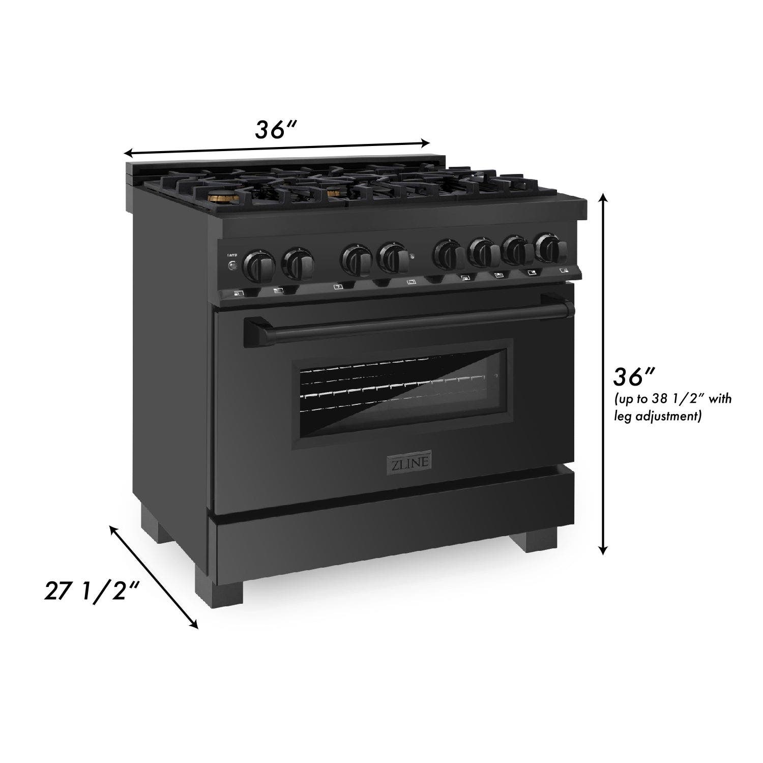 Zline RABBR36 Black Stainless Steel