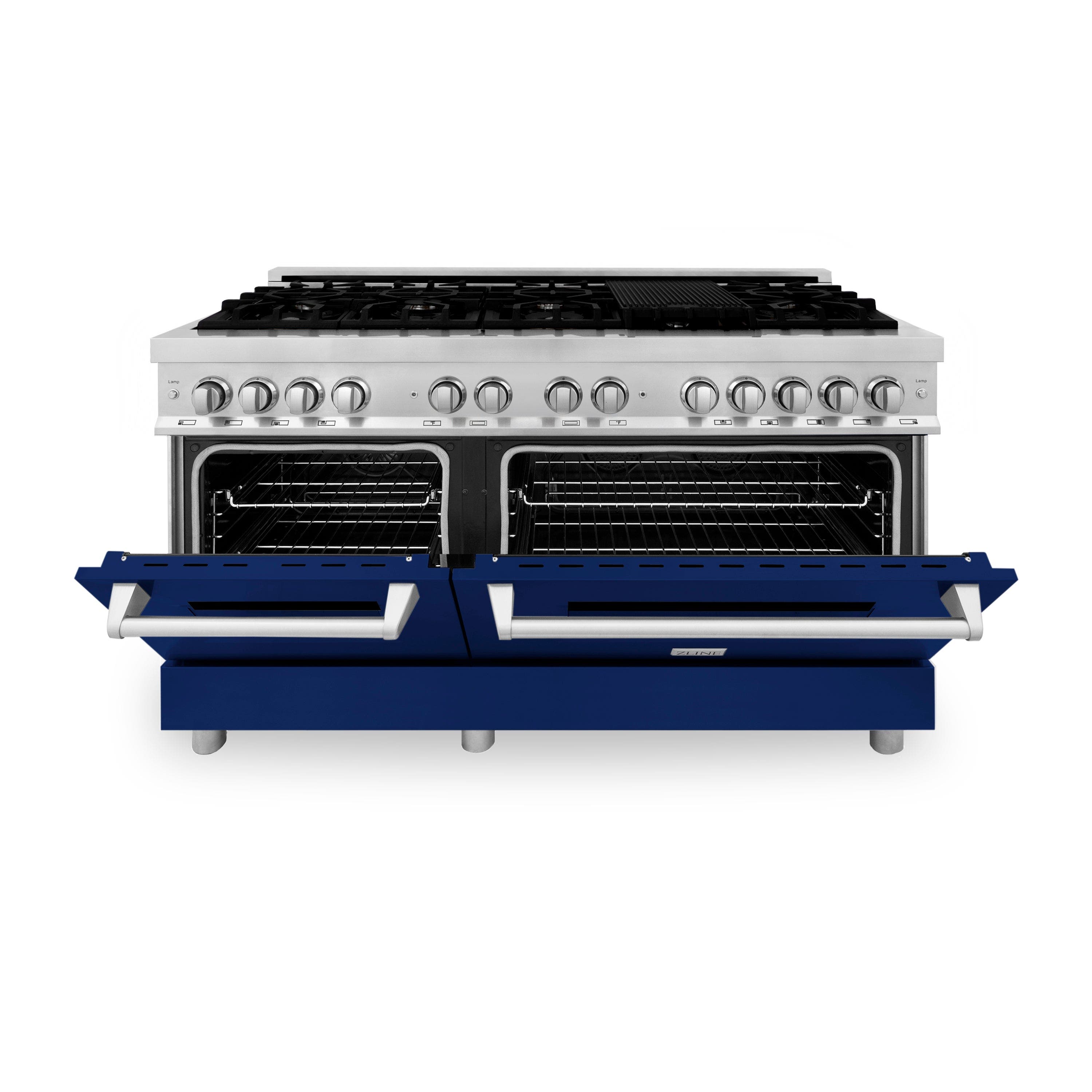 Zline RABM60 Stainless Steel And Blue Matte Door