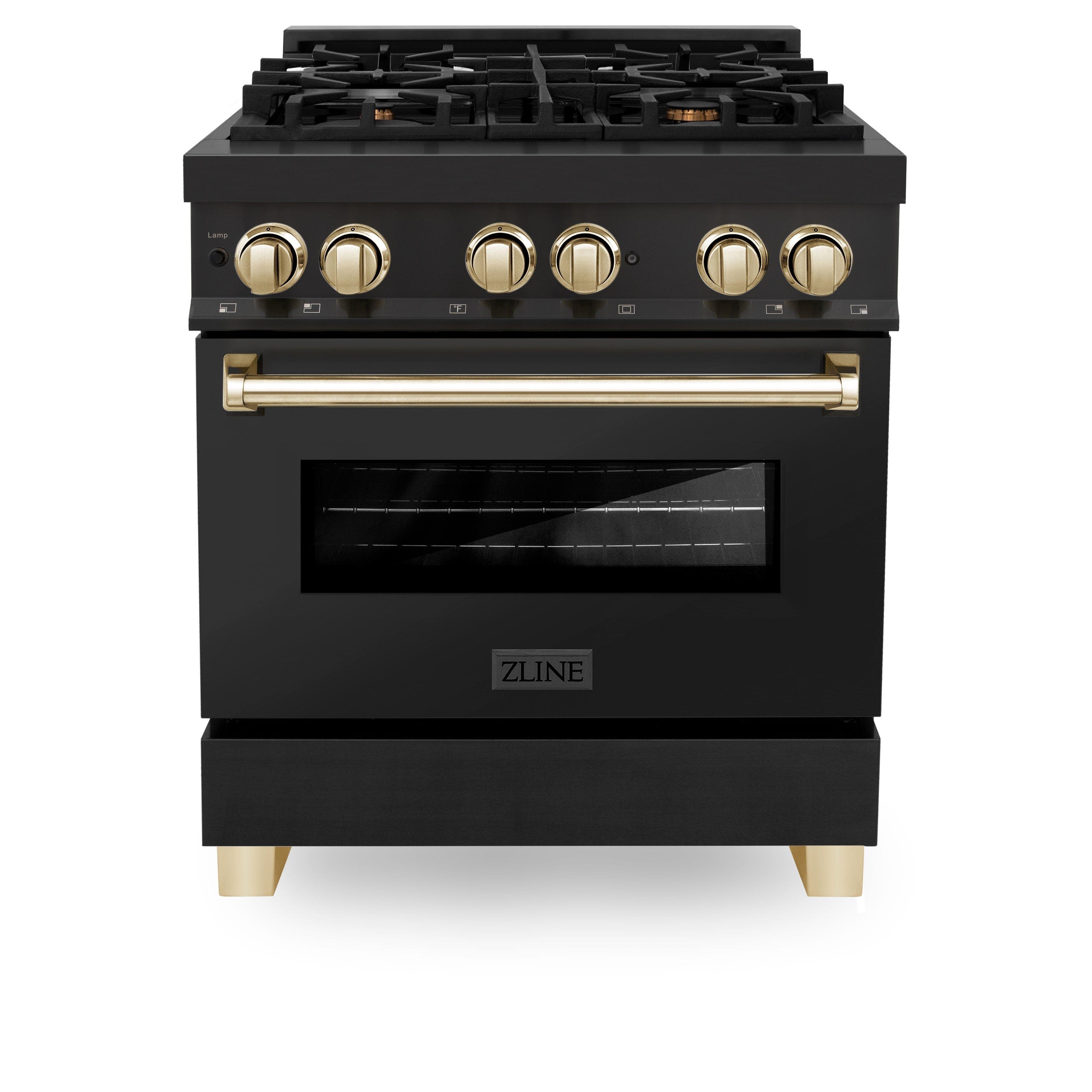 Zline RABZ30CB Black Stainless Steel With Champagne Bronze Accent...