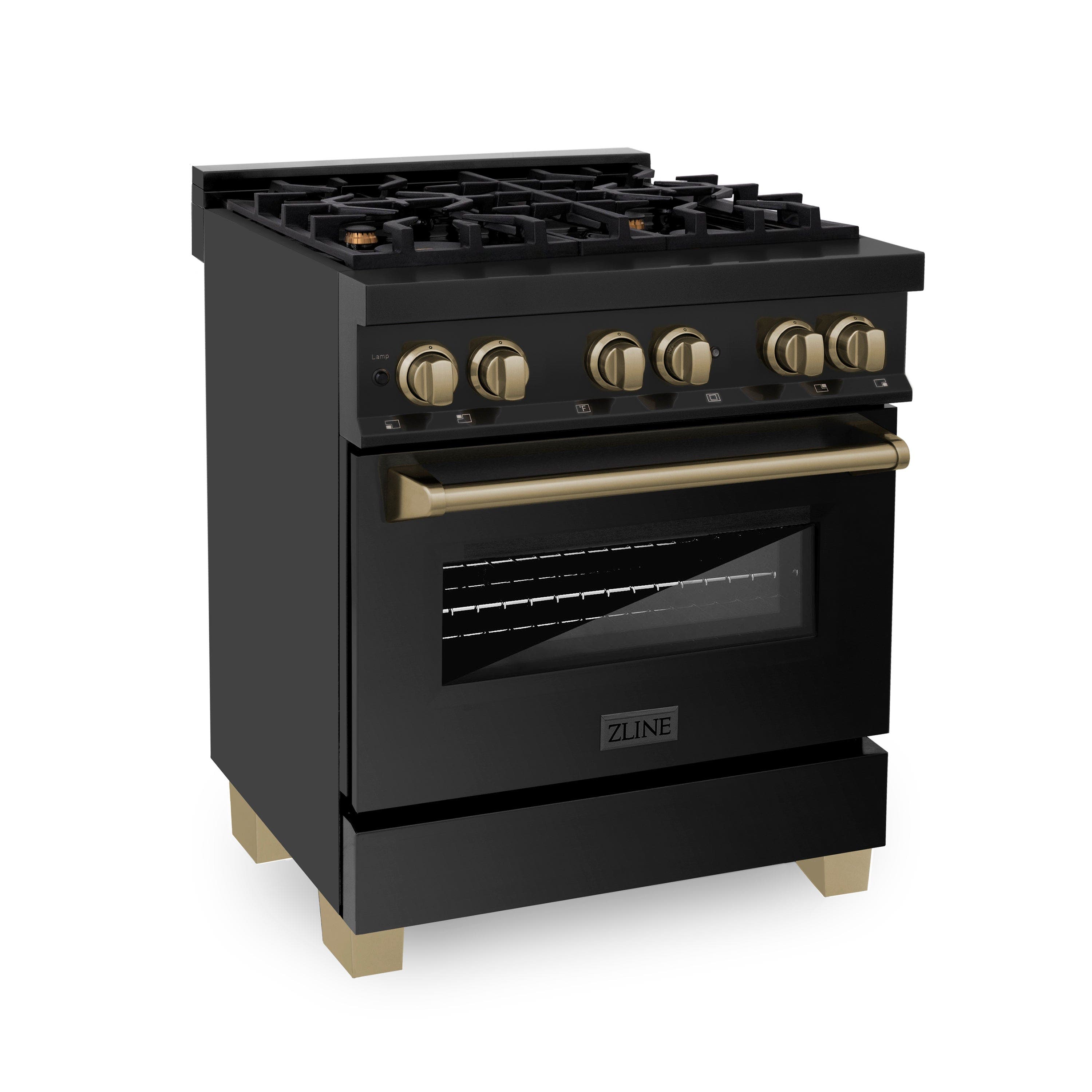Zline RABZ30CB Black Stainless Steel With Champagne Bronze Accent...
