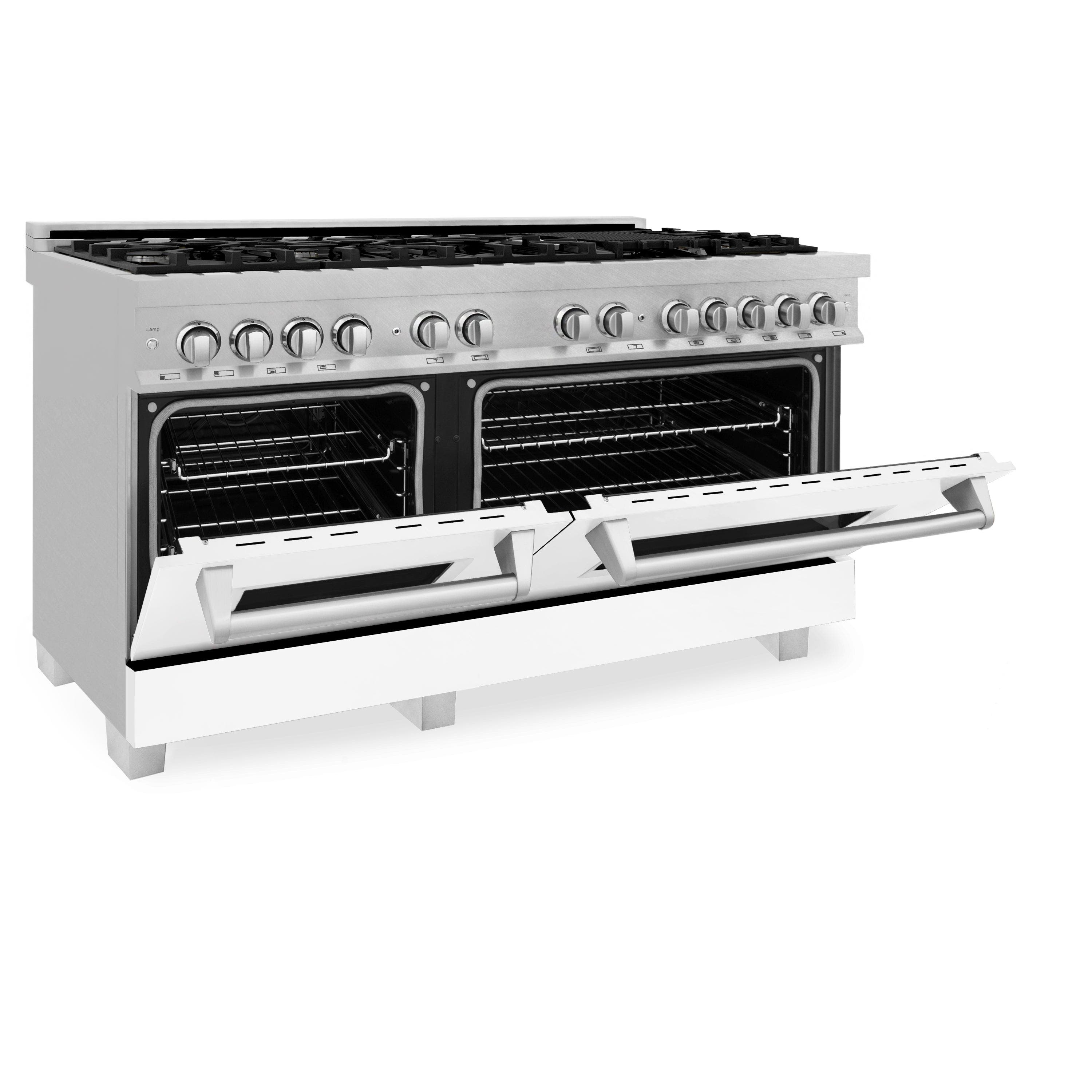 Zline RASWM60 Fingerprint Resistant Stainless Steel And White Ma...