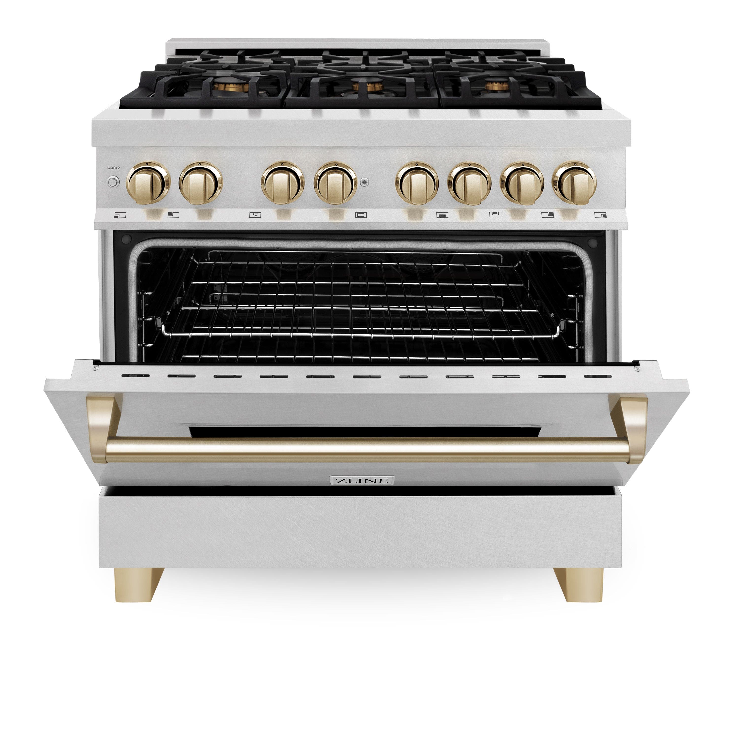 Zline RASZSN36MB Durasnow Stainless Steel with Matte Black Accents