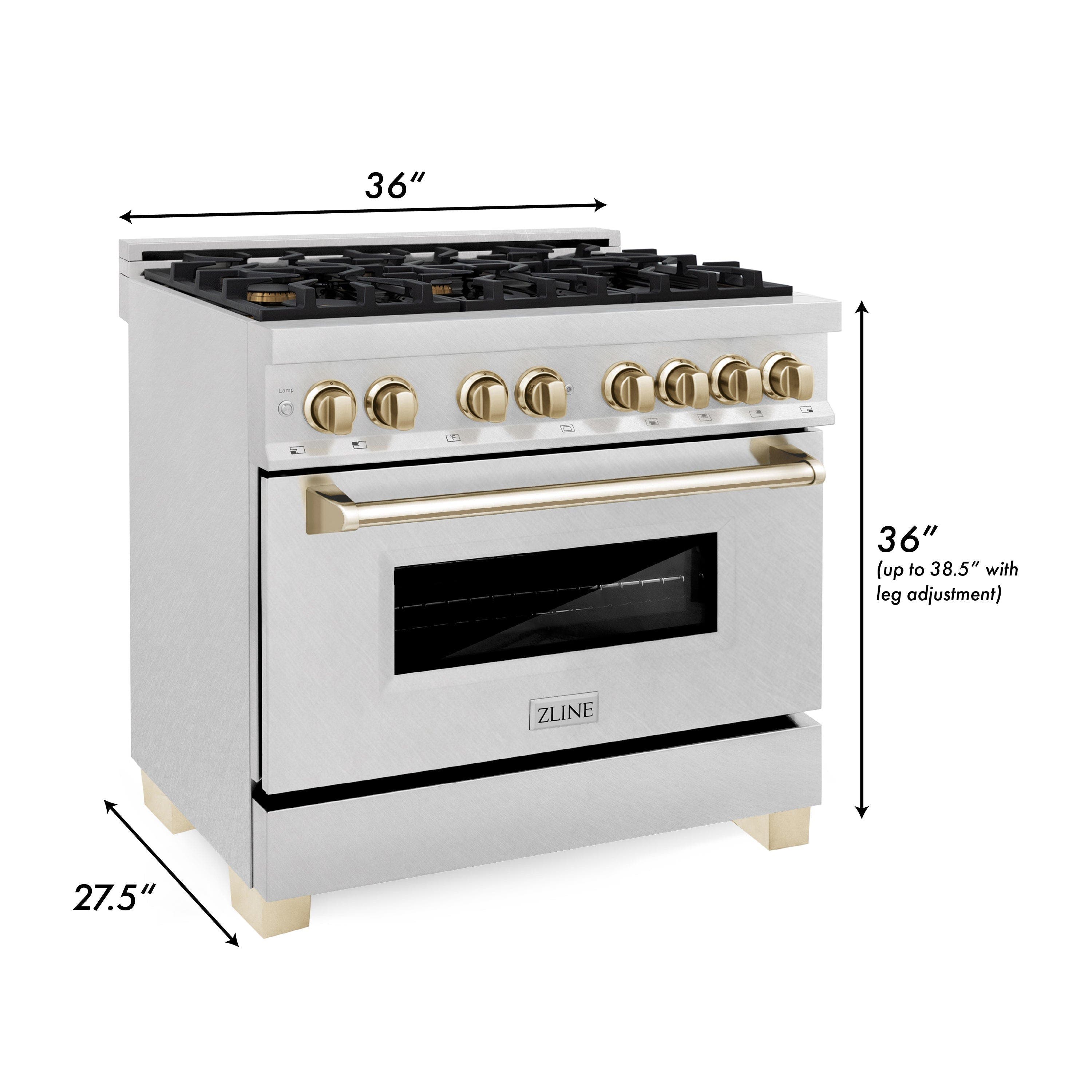 Zline RASZSN36MB Durasnow Stainless Steel with Matte Black Accents