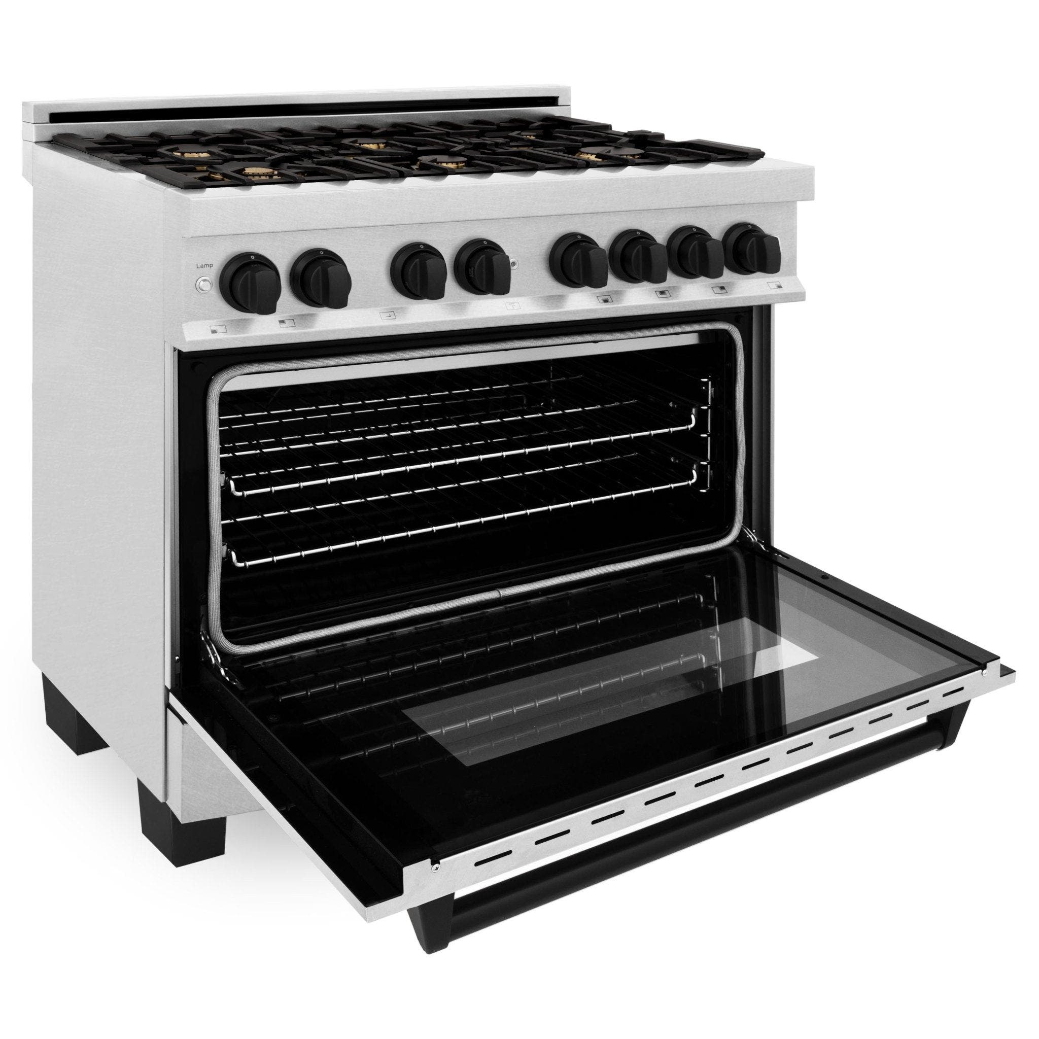 Zline RASZSN36MB Durasnow Stainless Steel with Matte Black Accents