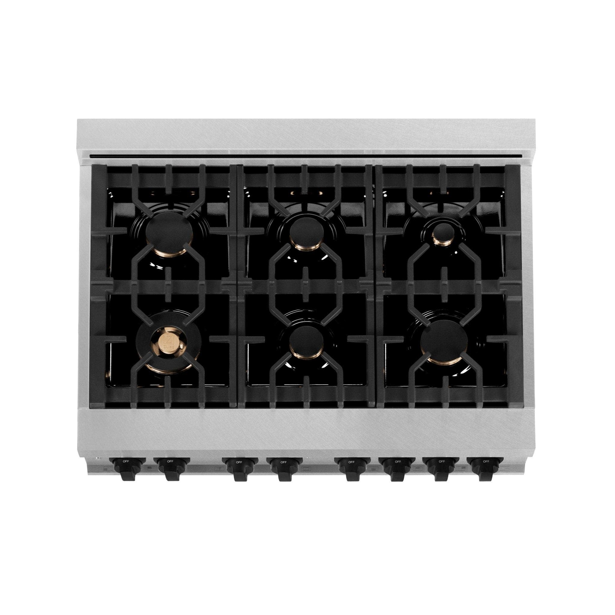 Zline RASZSN36MB Durasnow Stainless Steel with Matte Black Accents