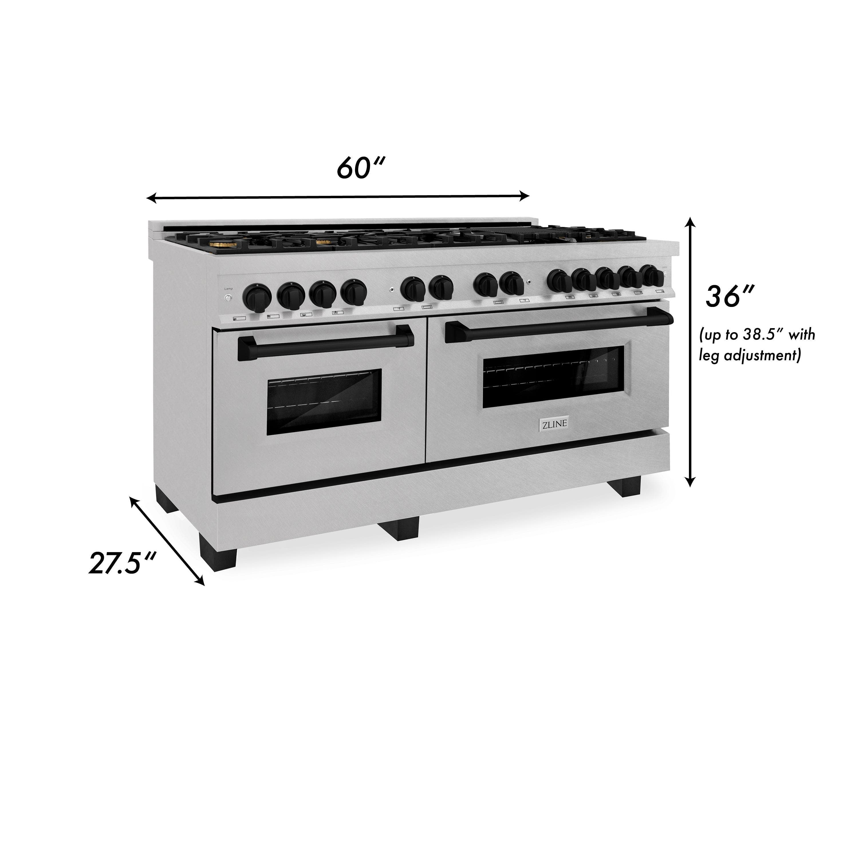 Zline RASZSN60CB Durasnow Stainless Steel With Champagne Bronze Acc...