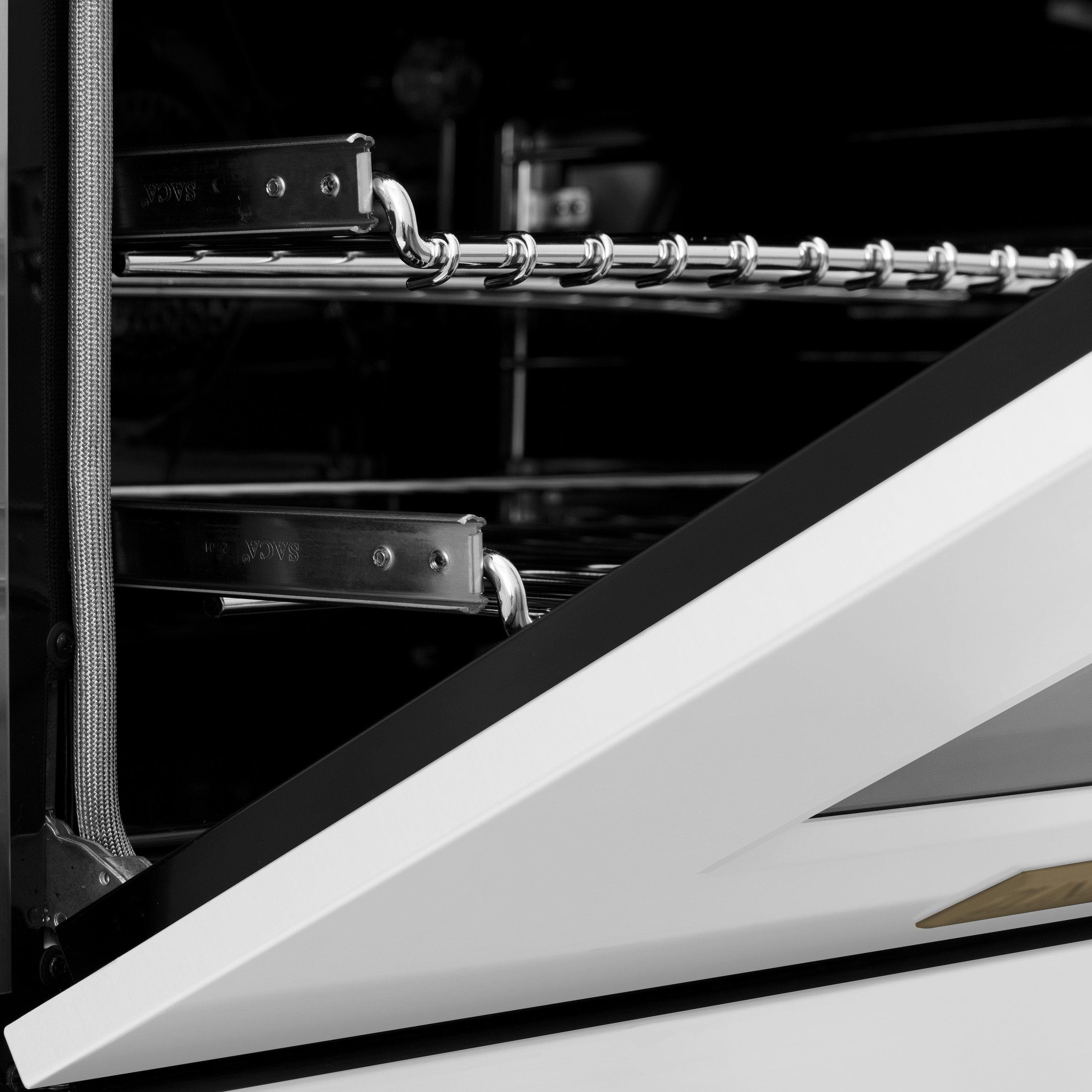 Zline RASZWM36MB Durasnow Stainless Steel with White Matte Door and...