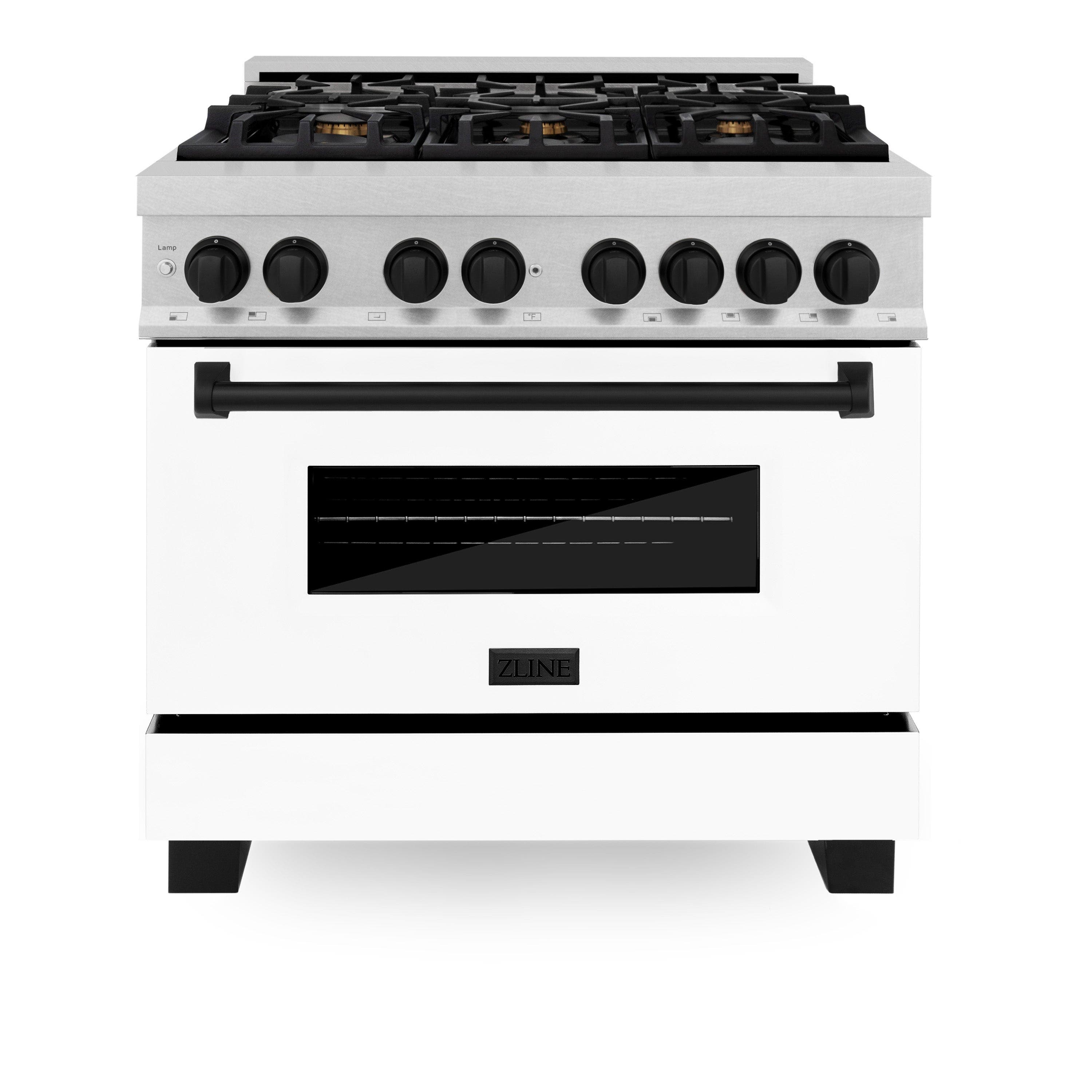 Zline RASZWM36MB Durasnow Stainless Steel with White Matte Door and...