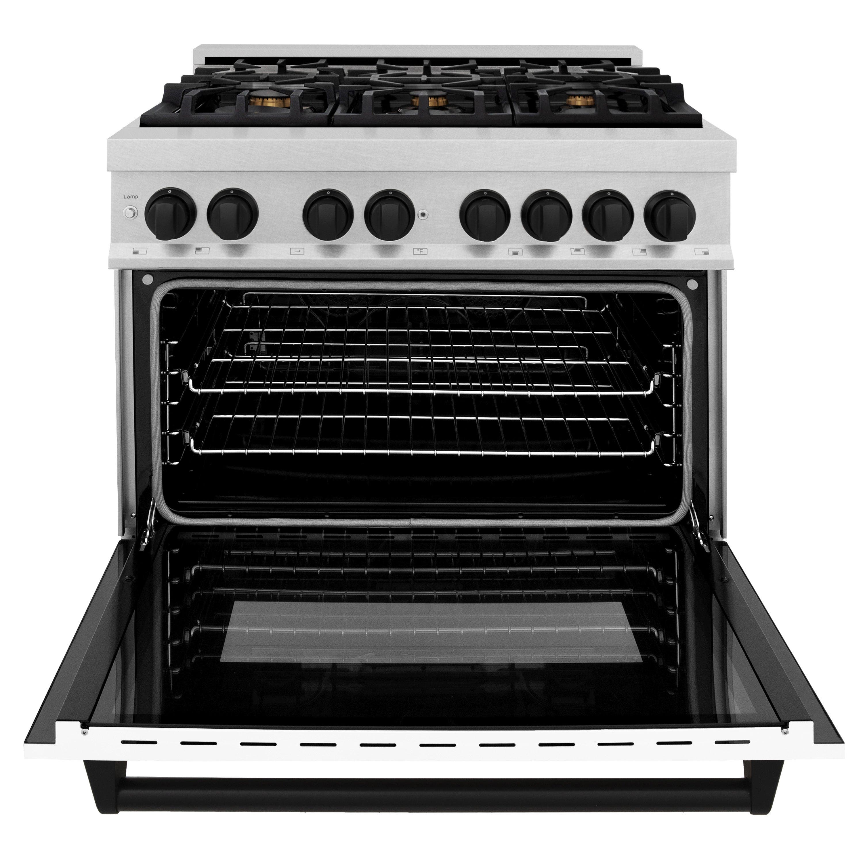 Zline RASZWM36MB Durasnow Stainless Steel with White Matte Door and...