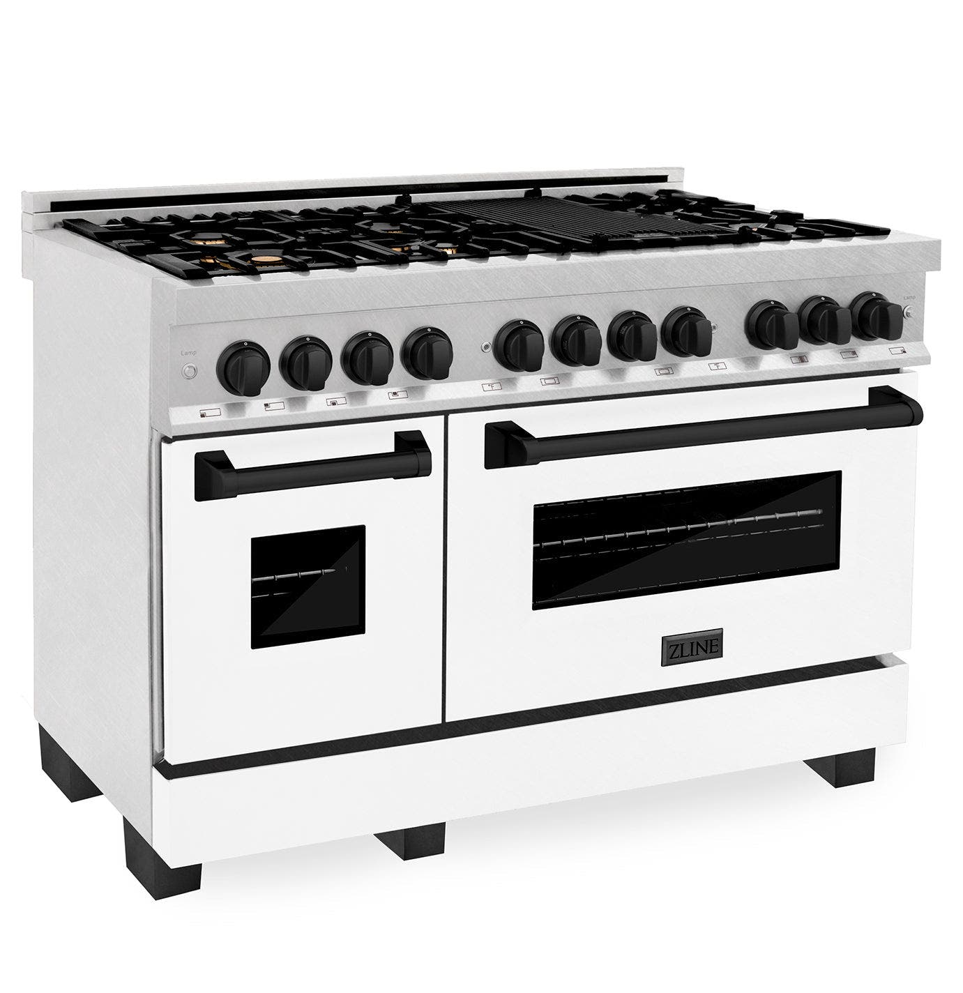 Zline RASZWM48MB Durasnow Stainless Steel with White Matte Door and...