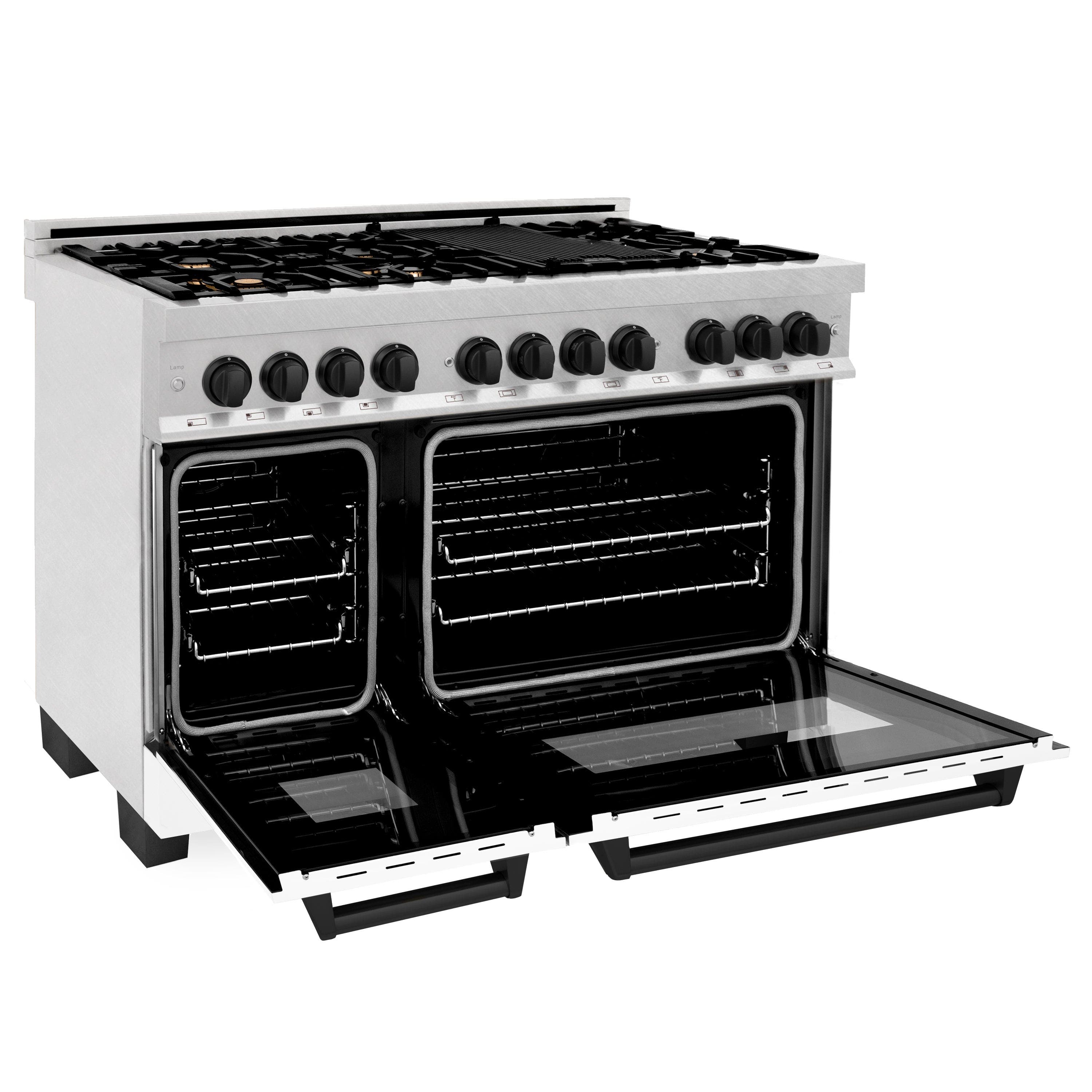 Zline RASZWM48MB Durasnow Stainless Steel with White Matte Door and...