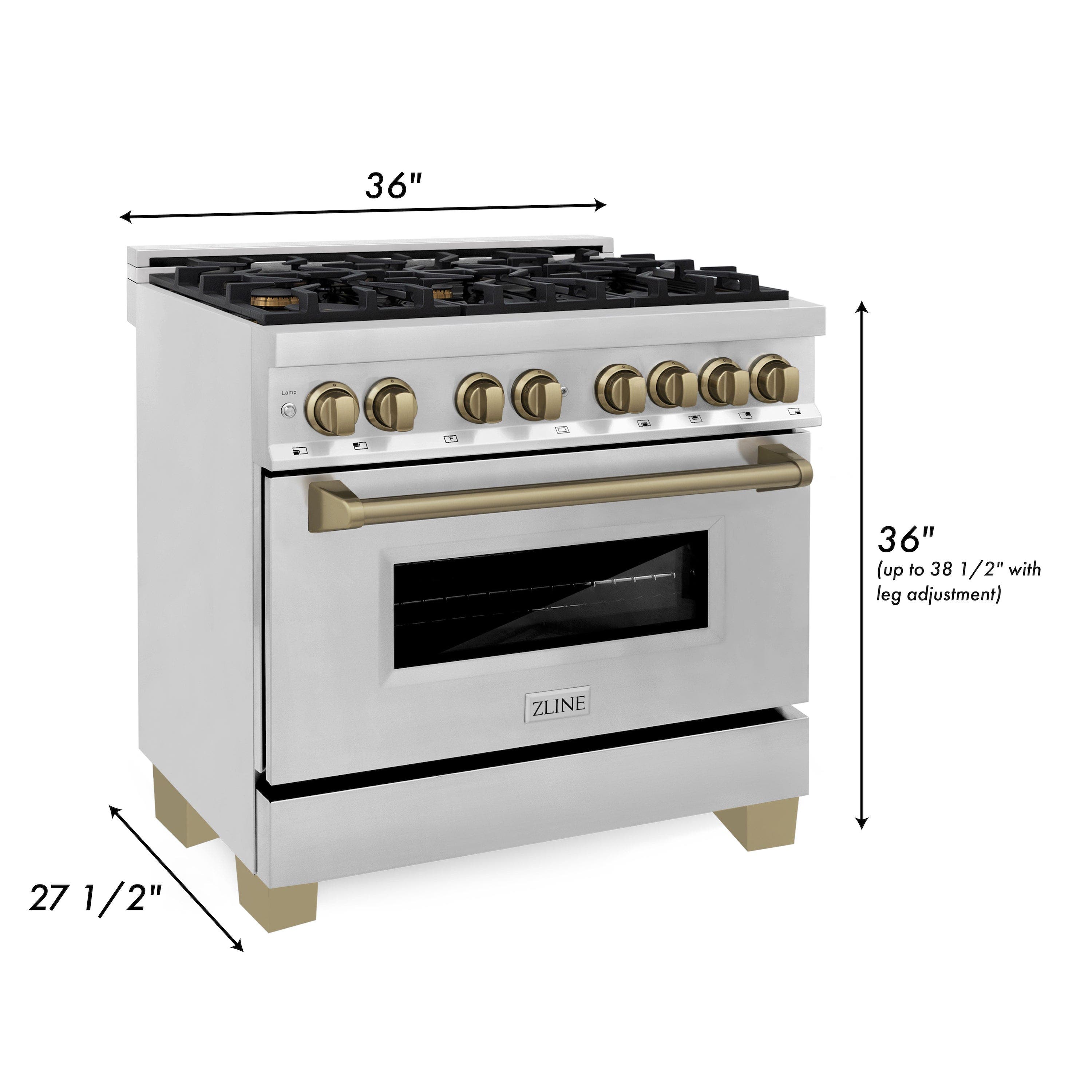 Zline RAZ36MB Stainless Steel with Matte Black Accents