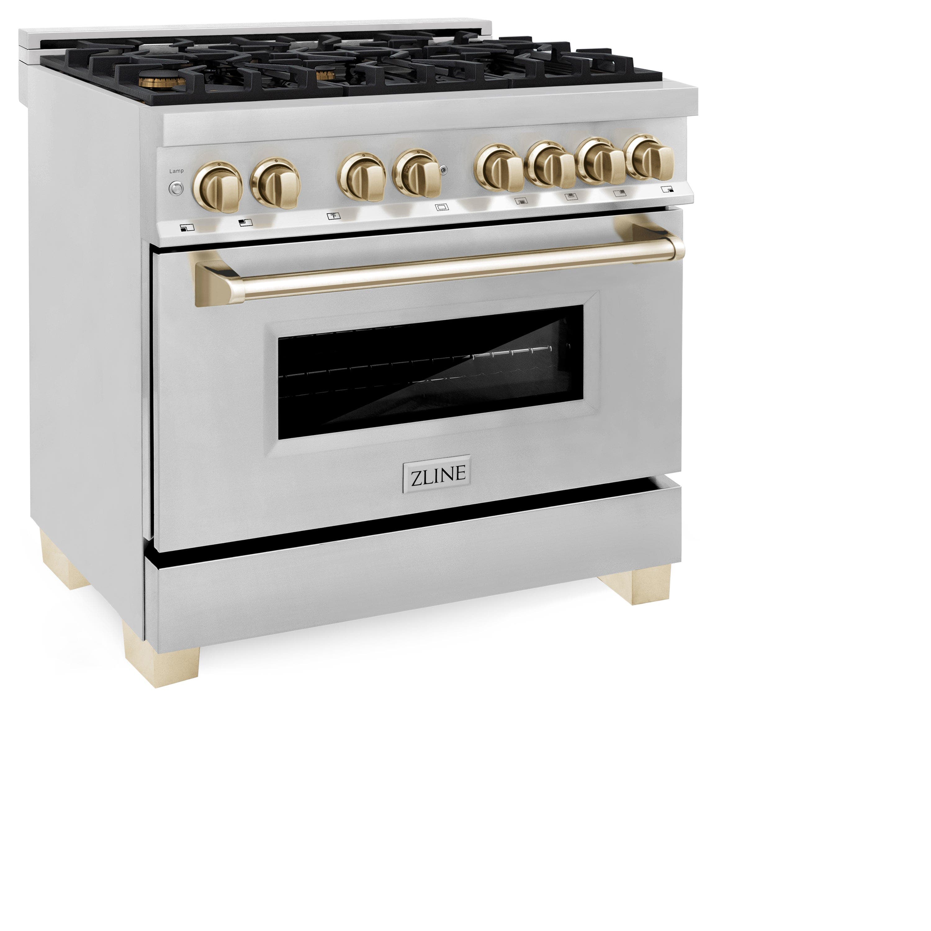 Zline RAZ36MB Stainless Steel with Matte Black Accents