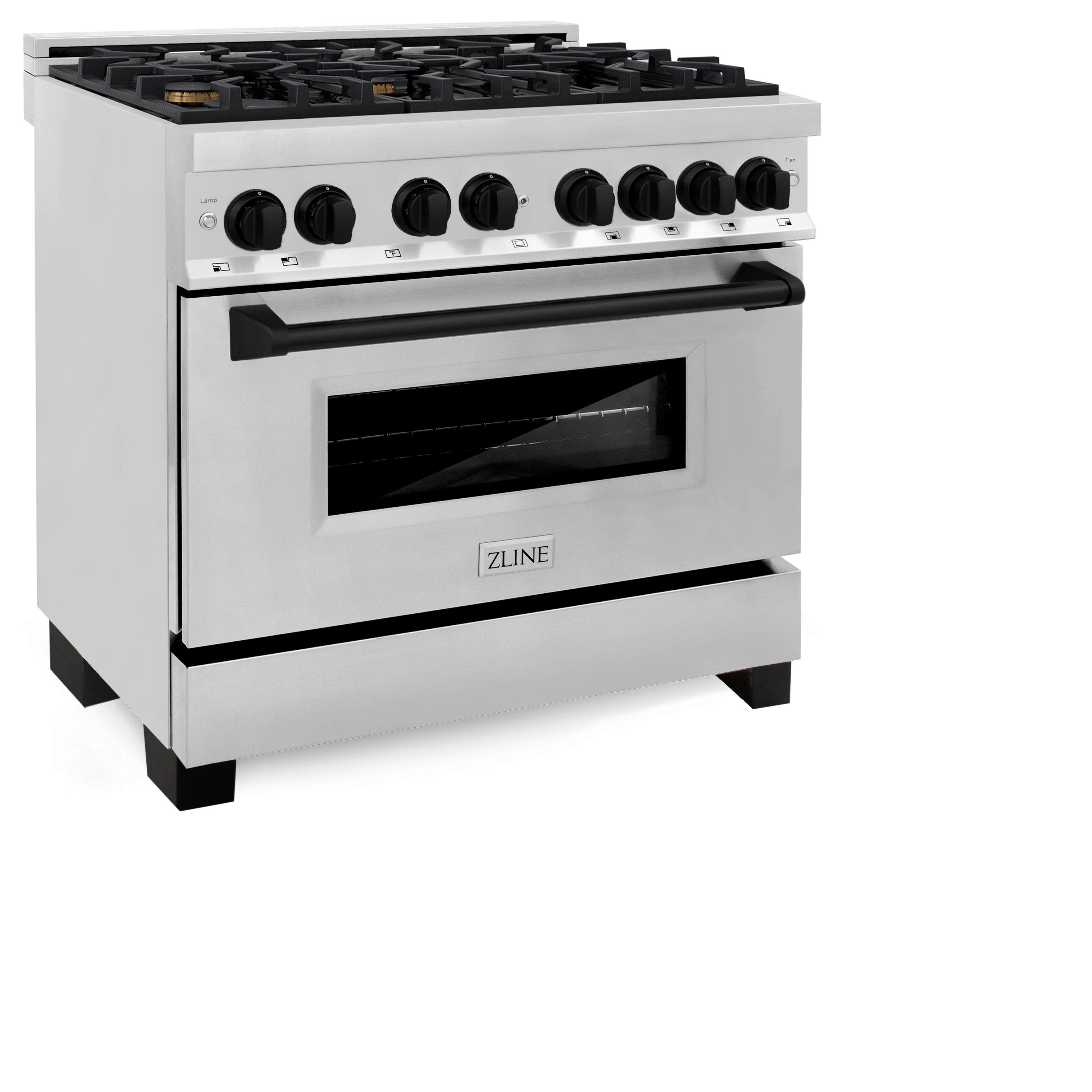 Zline RAZ36MB Stainless Steel with Matte Black Accents