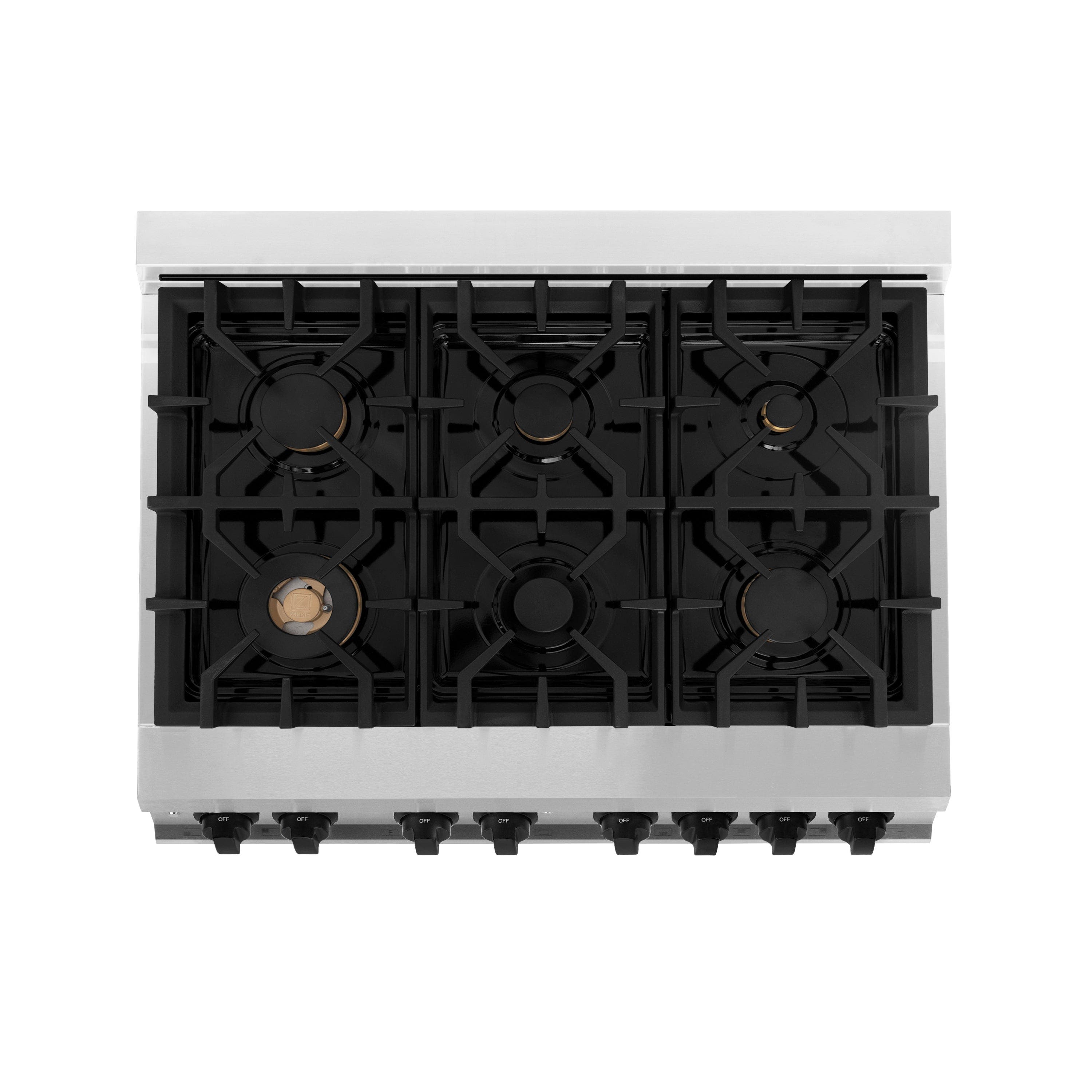 Zline RAZ36MB Stainless Steel with Matte Black Accents