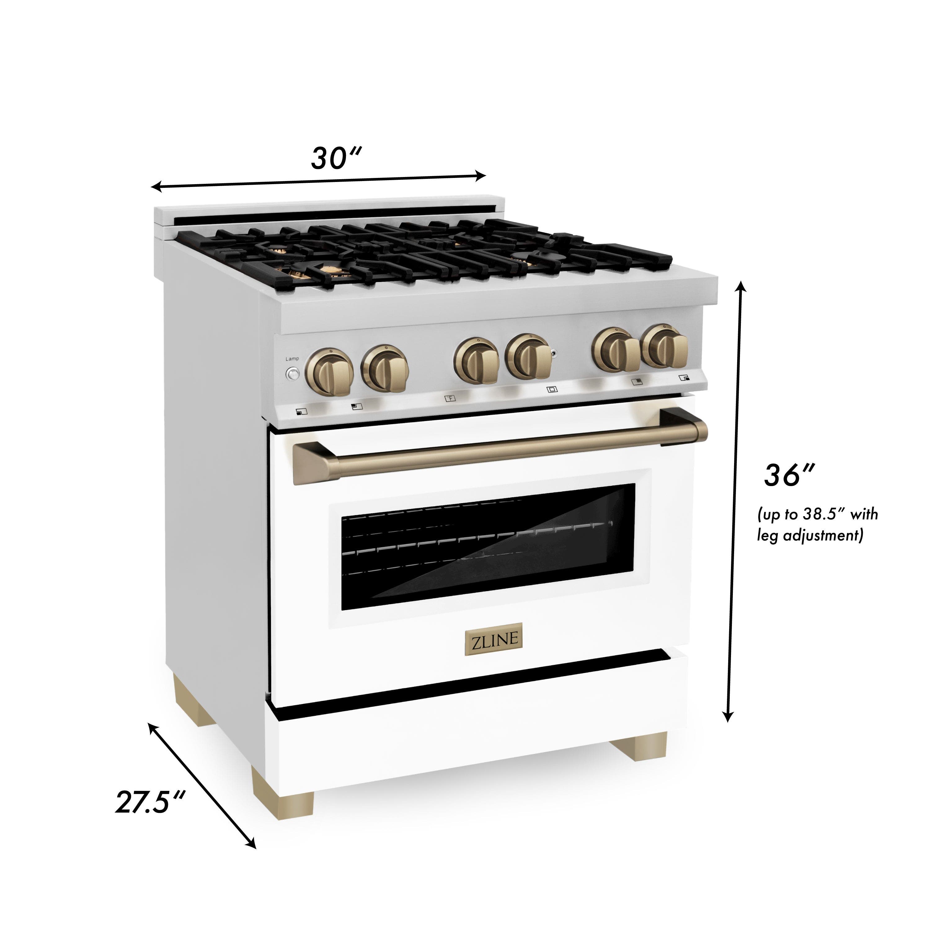Zline RAZWM30MB Stainless Steel With White Matte Door And Matte Bl...