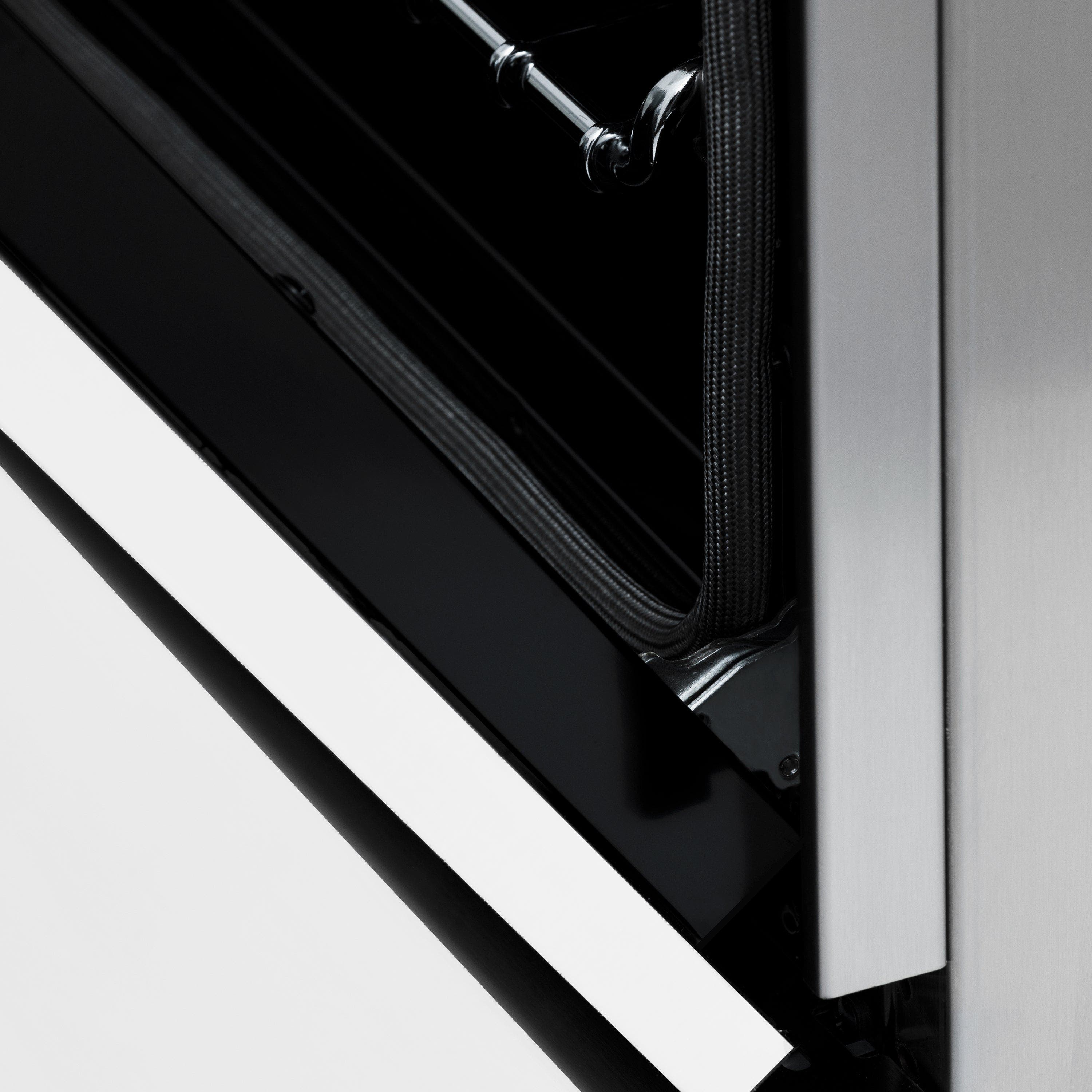 Zline RAZWM30MB Stainless Steel With White Matte Door And Matte Bl...