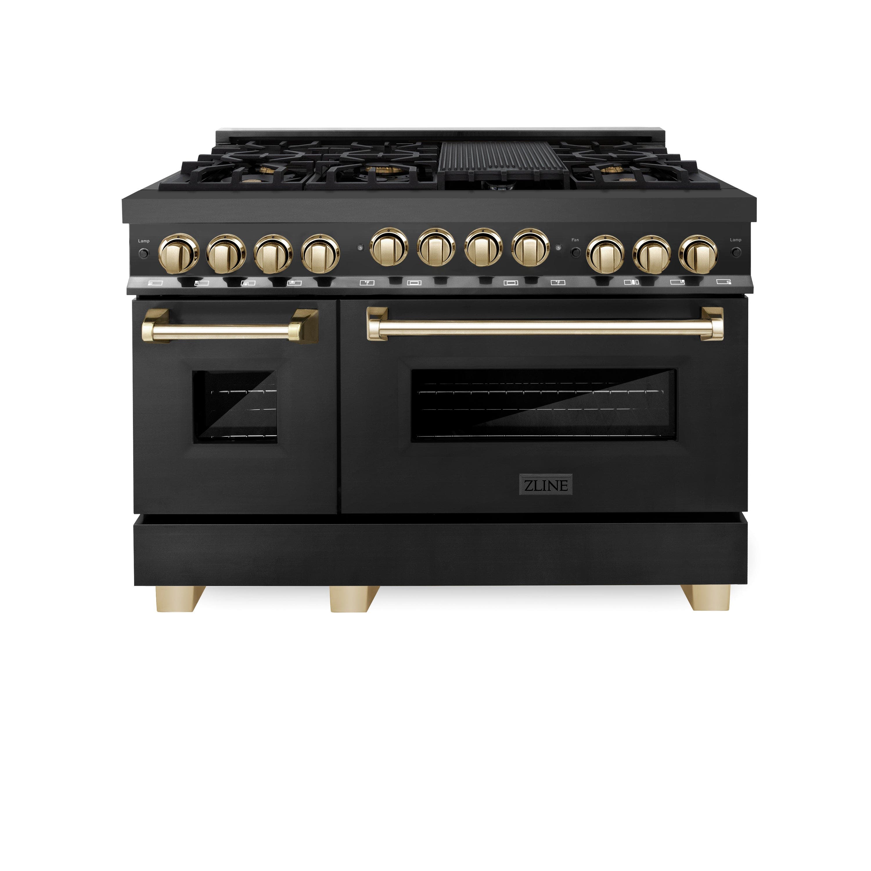 Zline RGBZ48CB Black Stainless Steel With Champagne Bronze Accent...
