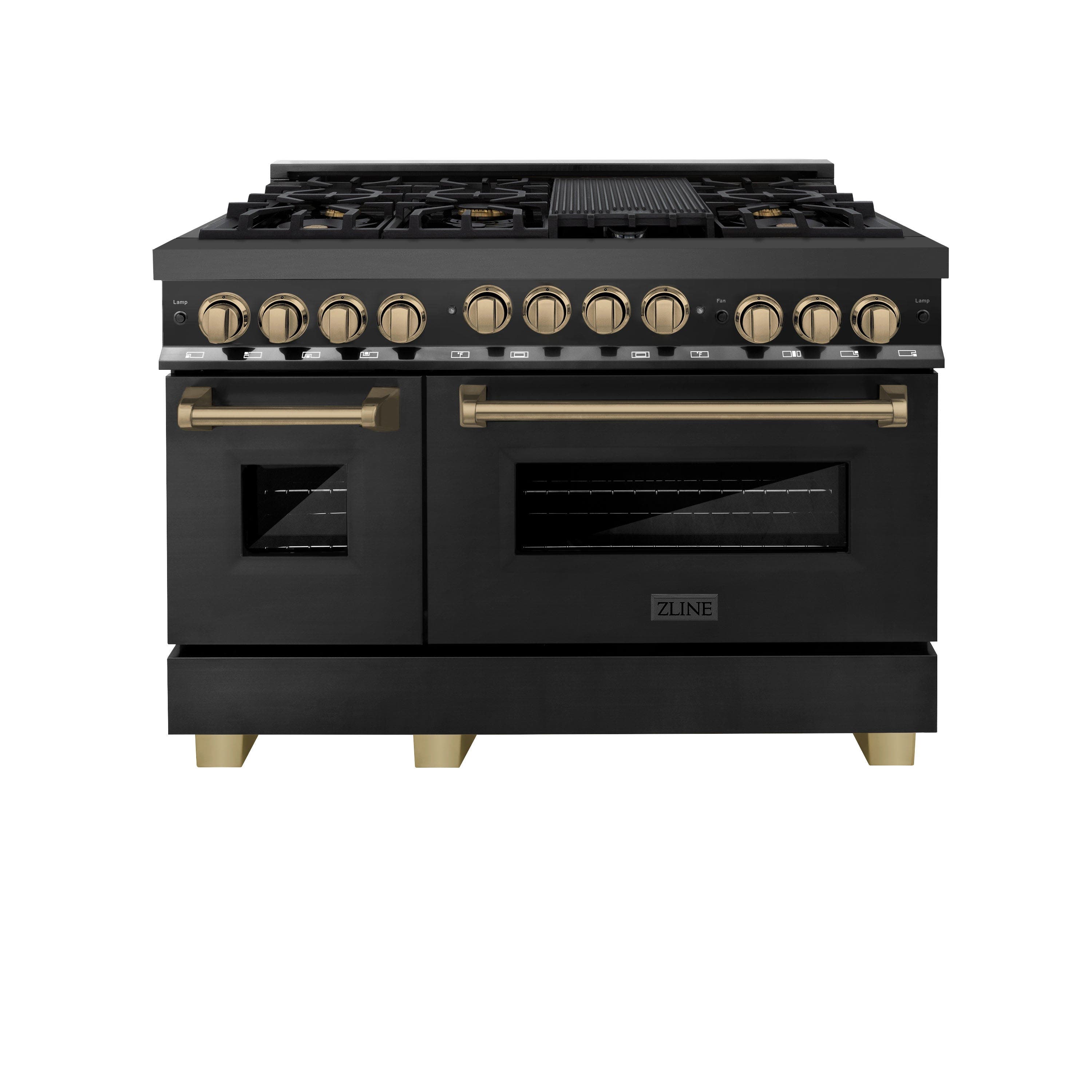 Zline RGBZ48CB Black Stainless Steel With Champagne Bronze Accent...