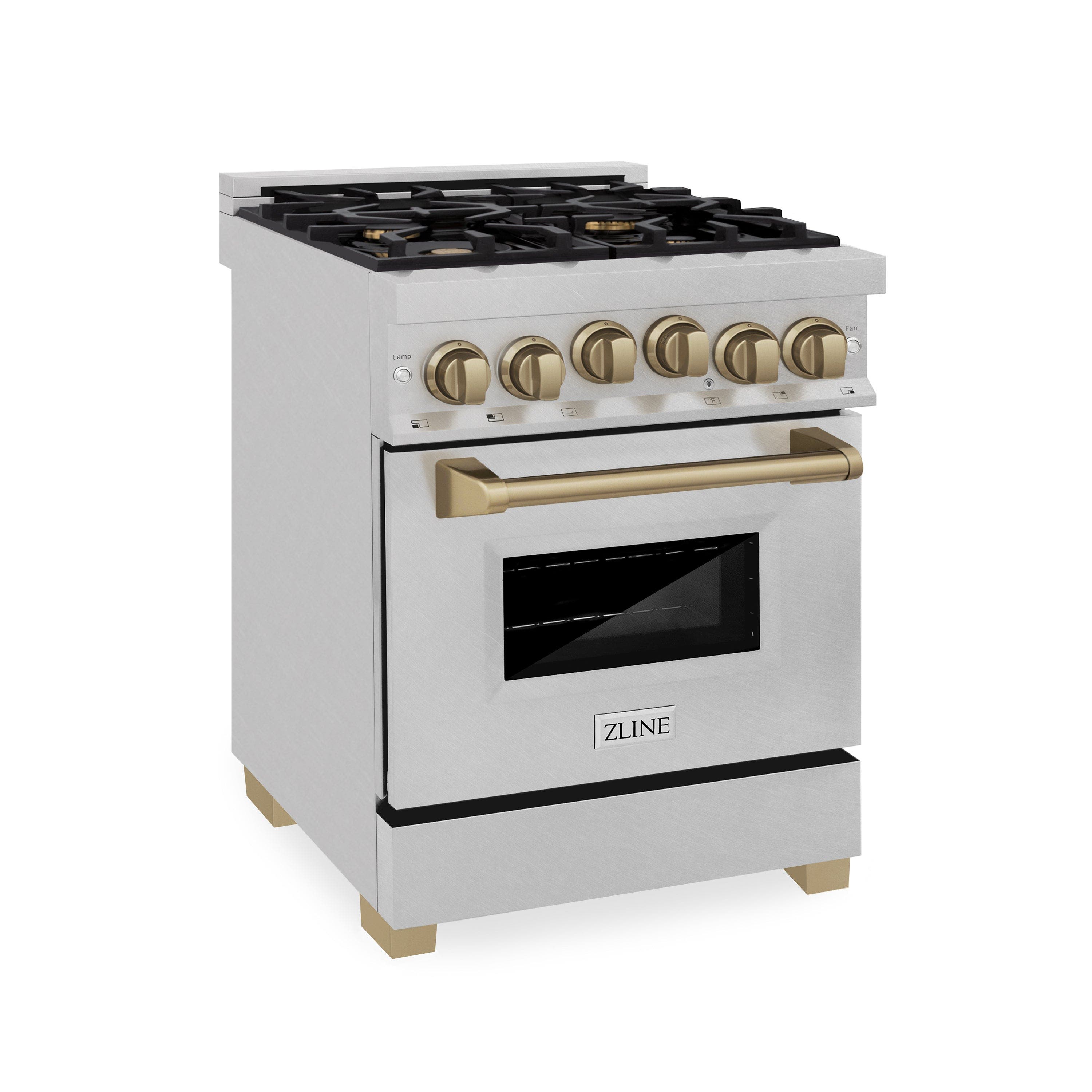 Zline RGSZSN24MB Durasnow Stainless Steel With Matte Black Accents